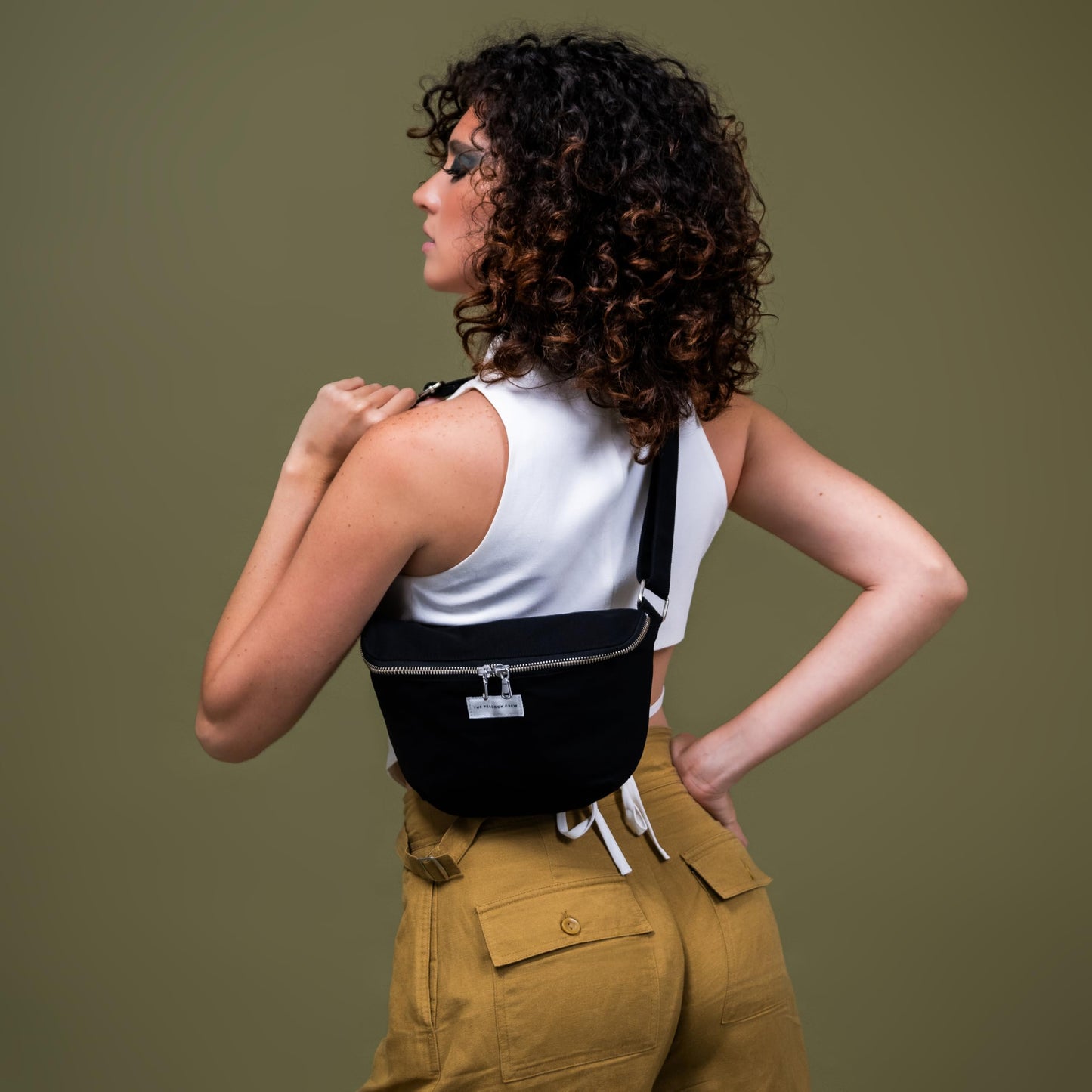 The Peacock Crew Spacious Leopard Print Crossbody Belt Bag in Cotton Canvas – Lightweight Comfortable & Elegant Sling Pouch Travel Safe Design & Daily Use – Dual Zippers Fanny Pack for Men & Women BST220
