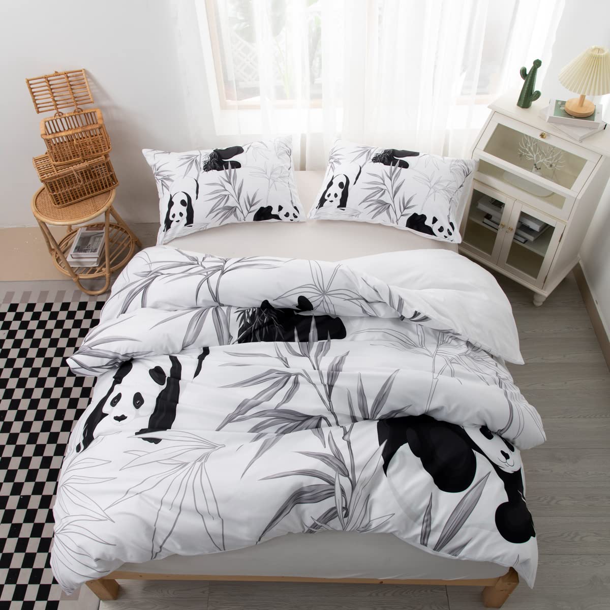 CVHOUSE Deer Hunting Duvet Cover Full Size,American Flag Bedding Set,Deer Theme Comforter for Boys Kids Teens,1 2 Pillowcases 3 Piece Full 79'x89' BST220
