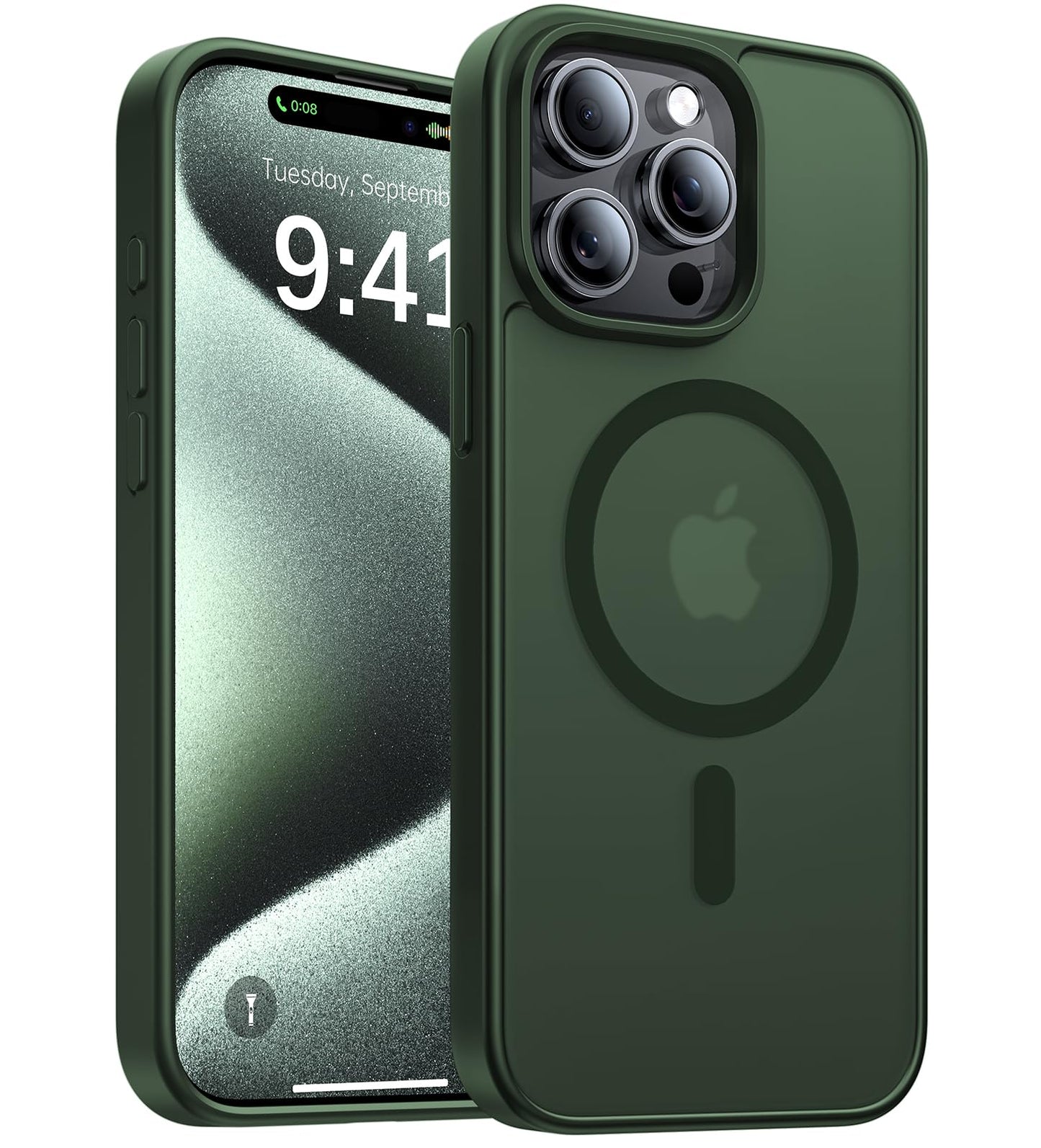 Magnetic for iPhone 17 Pro Max Case,[Anti-Slip][Compatible with MagSafe][Military Grade Drop Protection] Shockproof Protective Translucent Phone Case for iPhone 17 Pro Max Case,Wine Red WN420