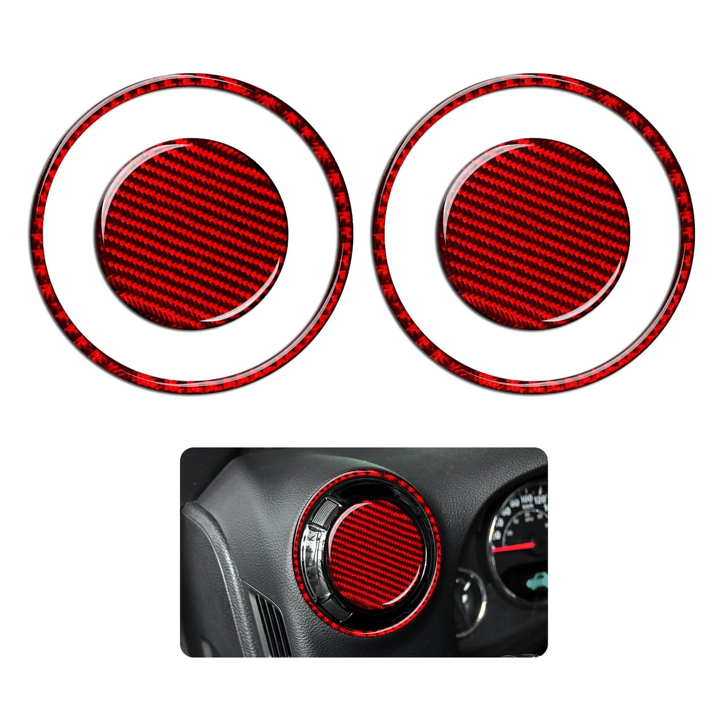 Car Gear Shift Lower Panel Sticker Carbon Fiber Decal Interior Trim Cover for Jeep Wrangler 2011 2012 2013 2014 2015 2016 2017 Accessories (Red) BST220
