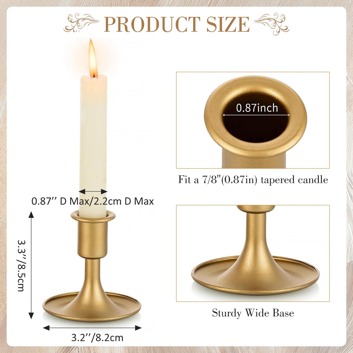 Unity Candle Holder - Unity Candle Holders for Weddings, Metal Unity Candlestick Holder Set of 3, Decorative Unity Candle Stand for Wedding Ceremony Table Centerpiece Decoration Gift (Silver) BST202