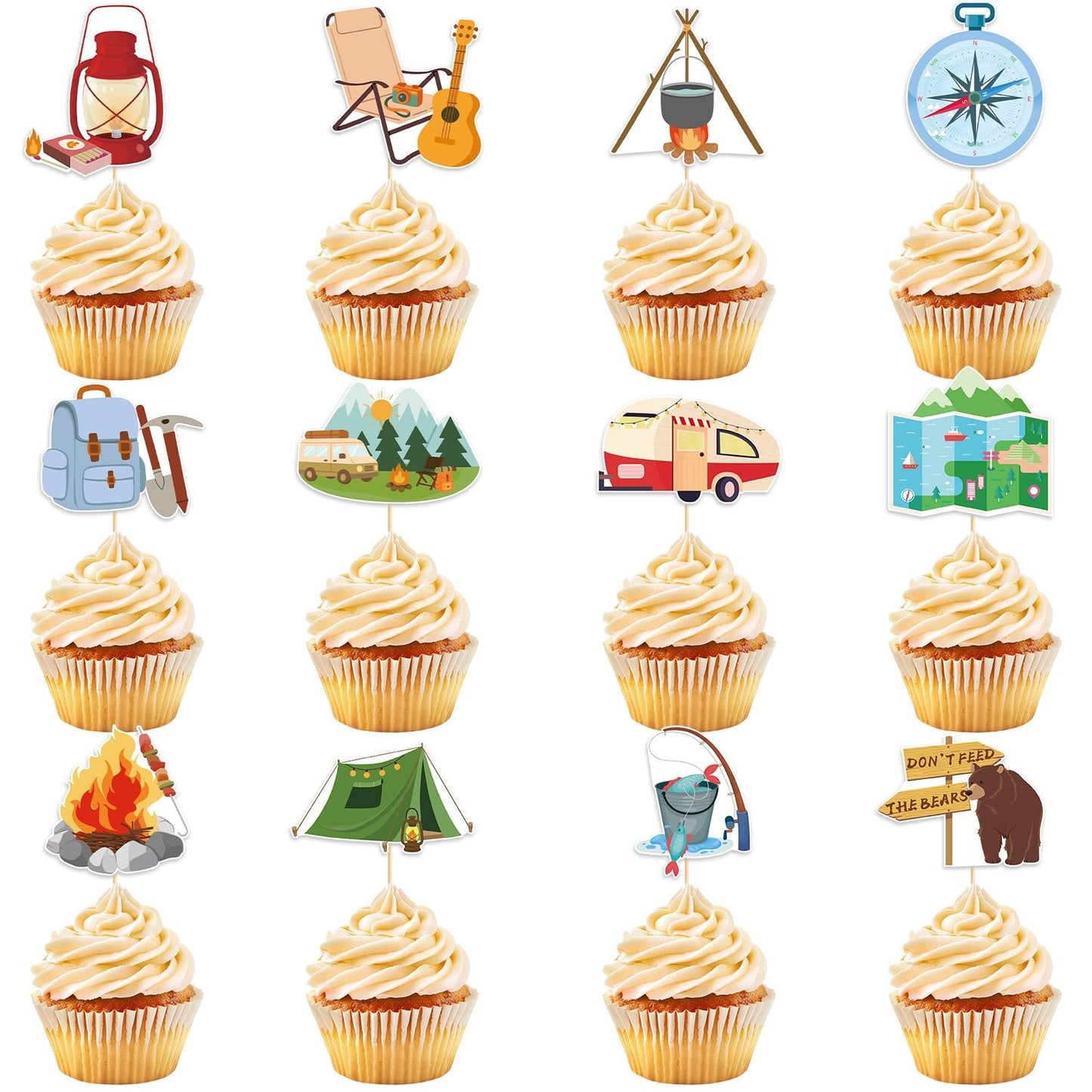 48 Pack Casino Cupcake Toppers Glitter Poker Chips Dices Mini Slot Machine Cupcake Picks for Las Vegas Casino Night Theme Birthday Party Baby Shower Decoration Supplies BST220