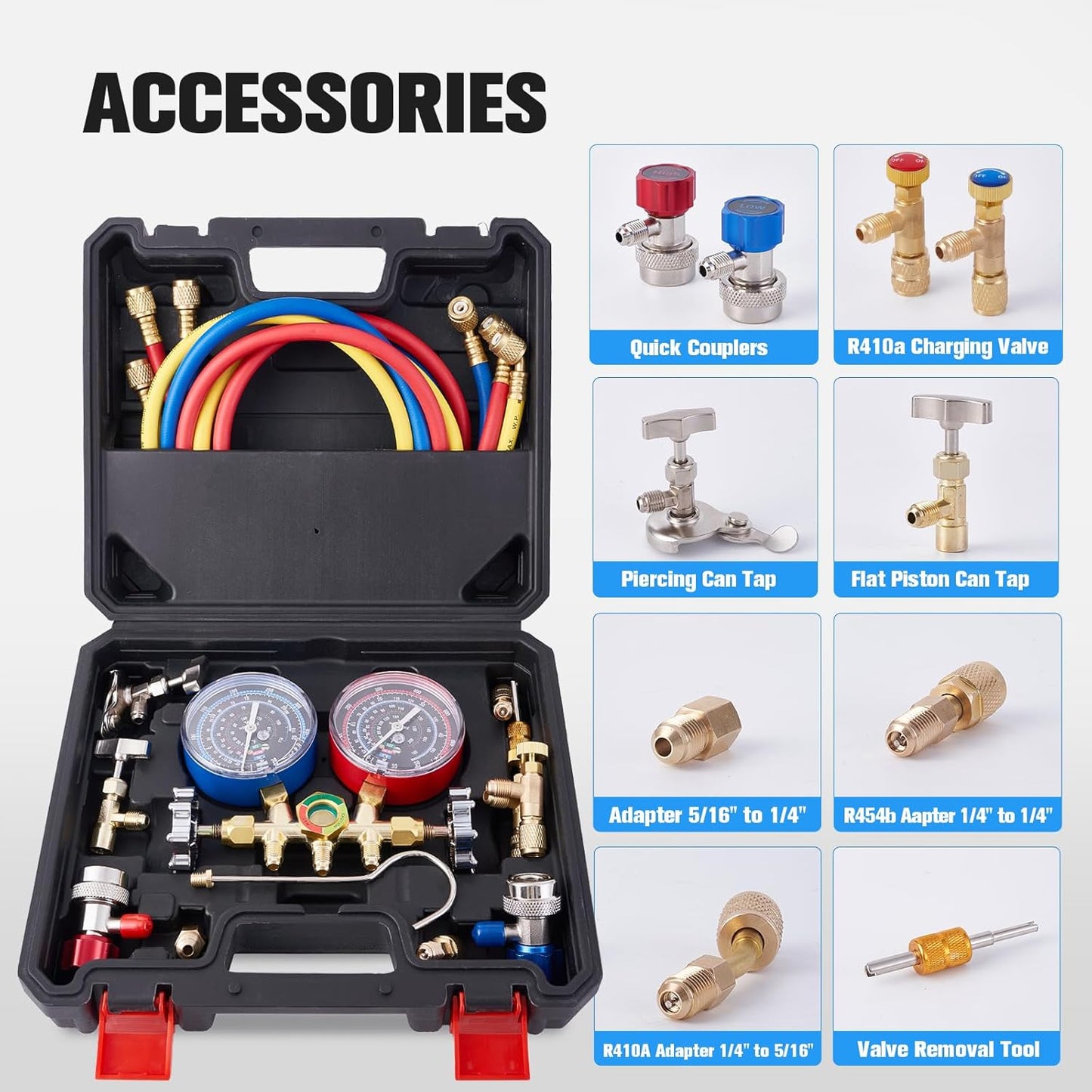 Wisscool HVAC A2L Manifold Gauge Set 7071
