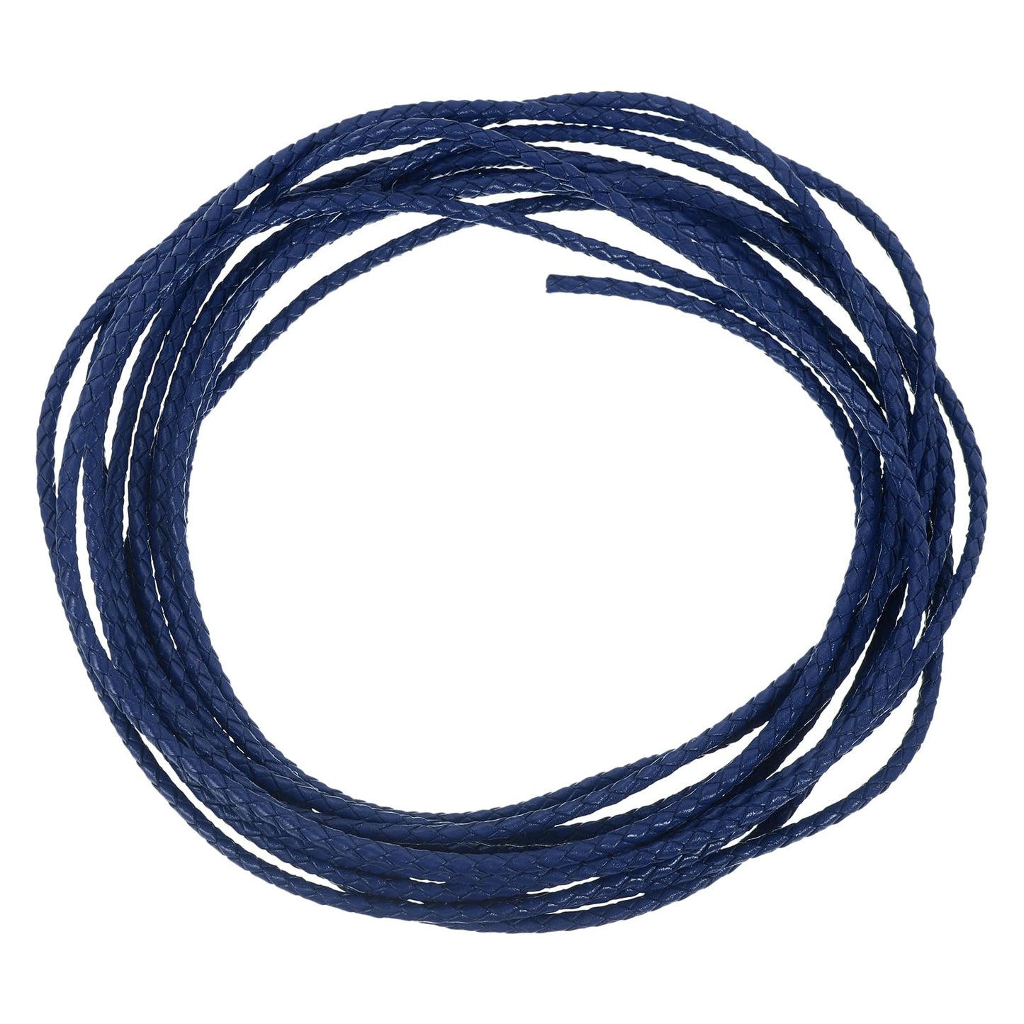 uxcell Leather Cord, 2.2 Yards 4mm Dia Braided String Strip for Purse Handbag Shoelace DIY Crafts Bracelet Making, Yellow BST326L