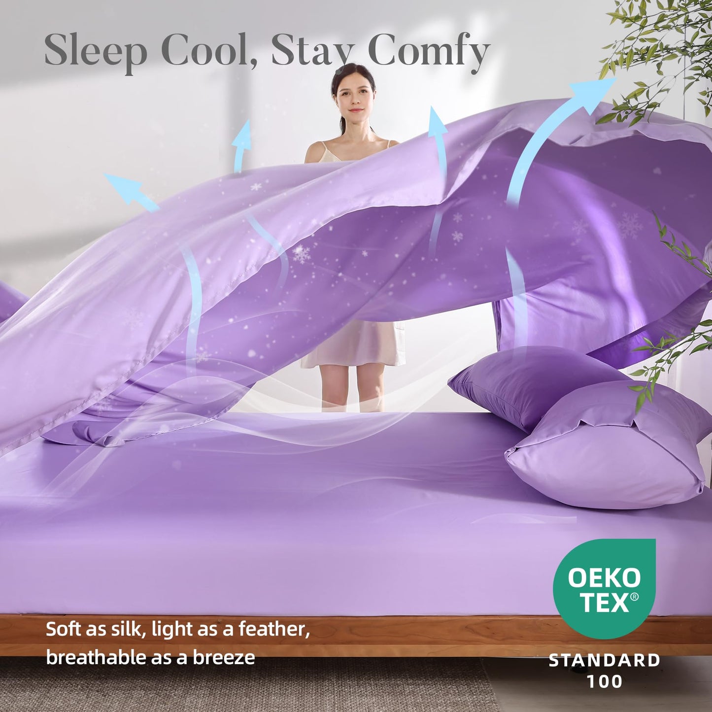 4 Piece Twin Size Sheet - Cooling Bed Sheets Set, Blend Rayon Derived from Bamboo, Breathable Soft Hotel Luxury Bedding & Pillowcases, Silky Fit 16 inch Extra Deep Pocket, Oeko-Tex - Olive Green BST326H