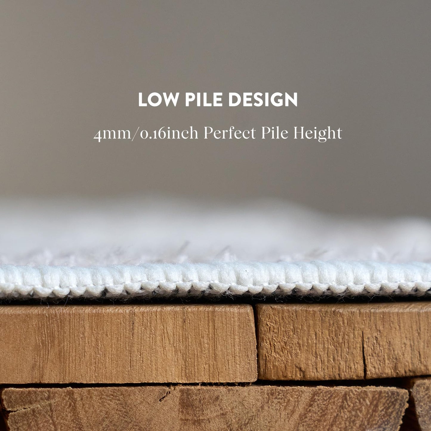 Moroccan Washable Area Rug 3x5, Geometric Tribal Decorative Woven Rug, Non-Slip Boho Farmhouse Soft Low-Pile Area Rug for Living Room Bedroom Nursery Dining Table, Dark Brown/White BST326H