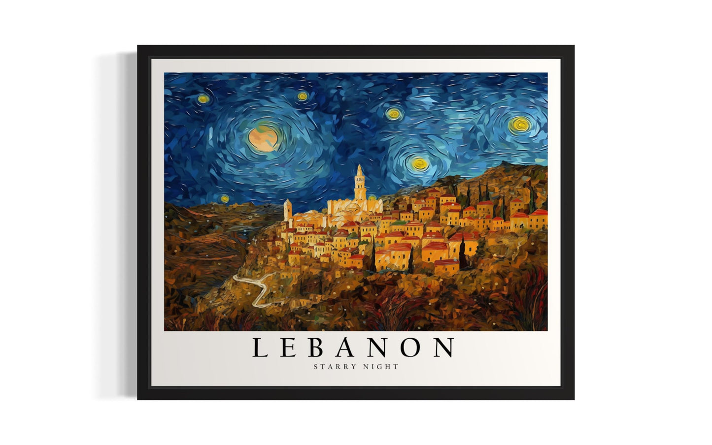 Eiffel Tower Art Print Poster, Van Gogh Starry Night Theme Wall art Painting Decor, Art Home City Artwork For Bedroom, Bathroom, Living Room 81 (Eiffel Tower, 14"L x 11"W, Unframed) BST220