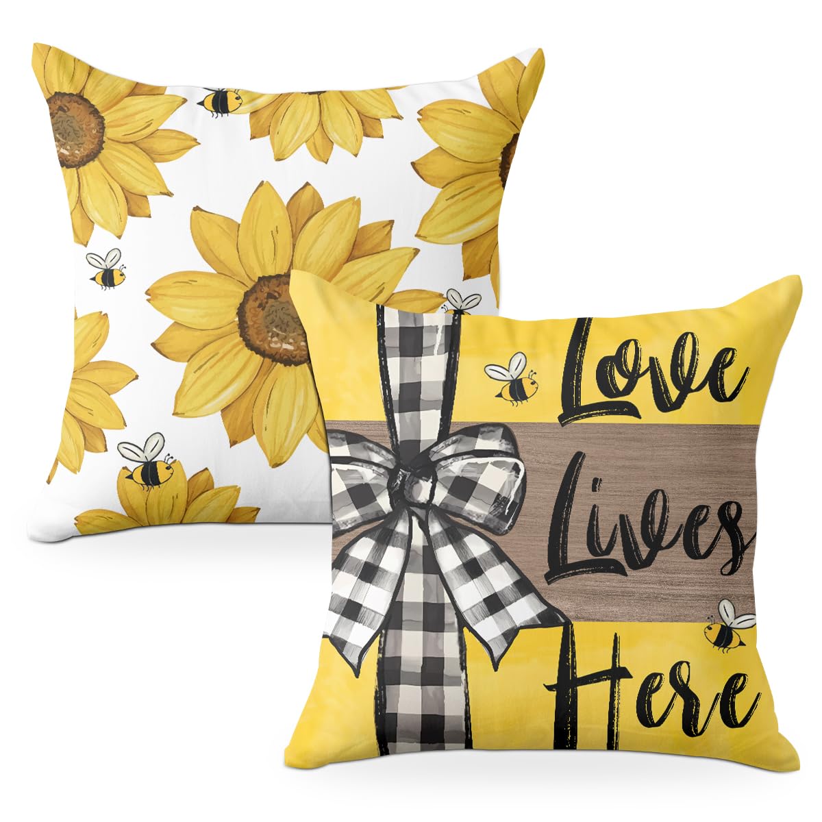 4 PCs Lemon Decor Pillow Covers 18x18, Italian Gifts Throw Pillow Covers | Italy Lemon Pillow Cases Decorative Pillow Protectors Living Room Bedroom Office Home Decor for Cushion Car Bed BST202