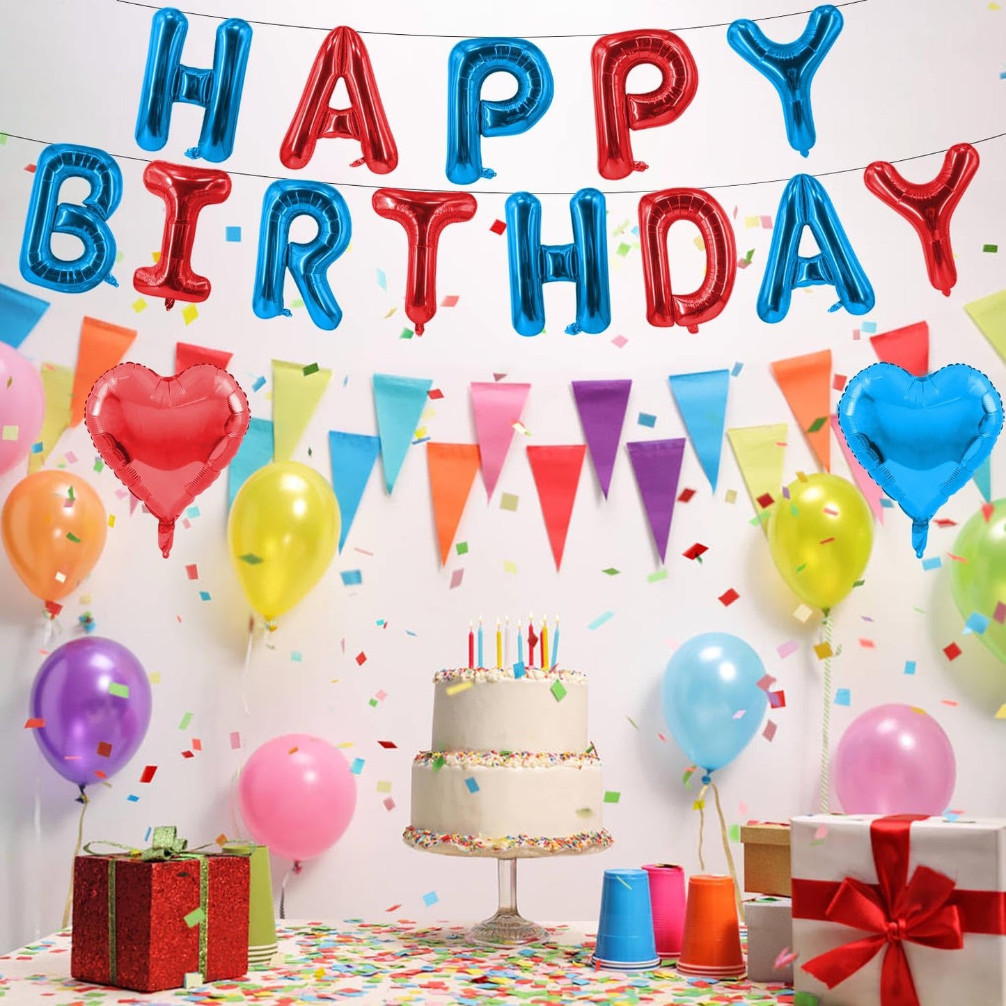 Green Happy Birthday Balloons Banner Foil Balloons Letters Banner Balloon for Green Themed Party Decoration Supplies Christmas Birthday Decoration Decor Ballons Arch Kits Party Balloon Set 15pcs BST326L