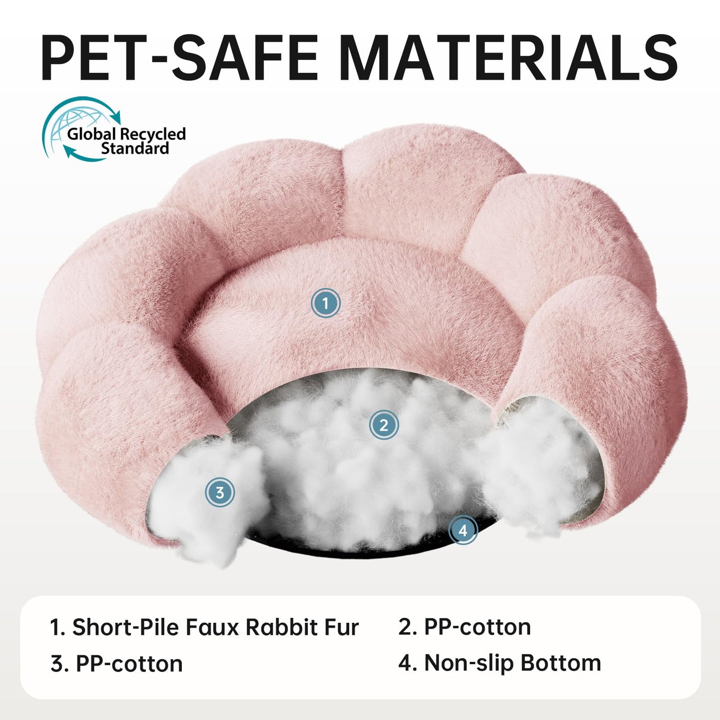 OhGeni 20 inches Calming Donut Dog & Cat Bed for Small Pets N28
