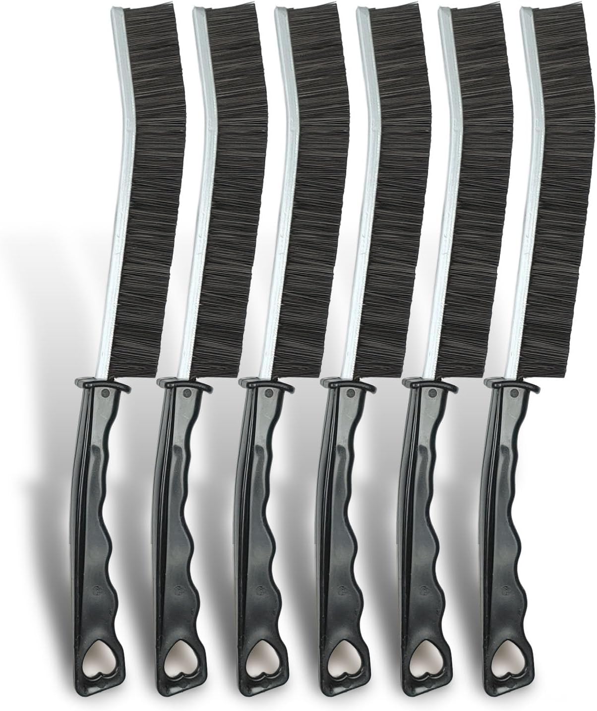 6pcs Hard Bristle Crevice Cleaning Brush Set, Grout Brush, Skinny Scrub Brush Thin Cleaning Brush for Tight Spaces Corner Brushes Gap Cleaner Tool for Bathroom Tiles, Kitchen, Shower, Window Tracks BST220