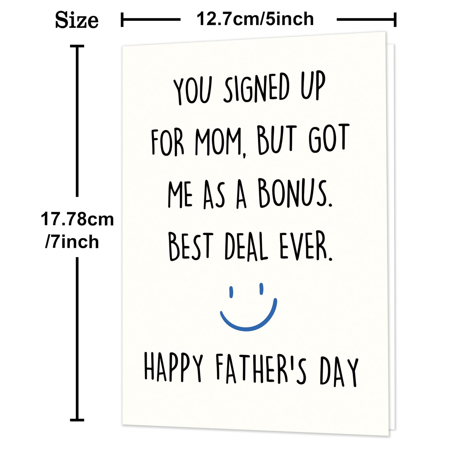 Fathers Day Card,Fathers Day Cards Gifts Decorations for Dad from Daughter Son,Happy Father's Day Cards Gifts Ideas with Envelope,Funny Sweet Dad Card BST220
