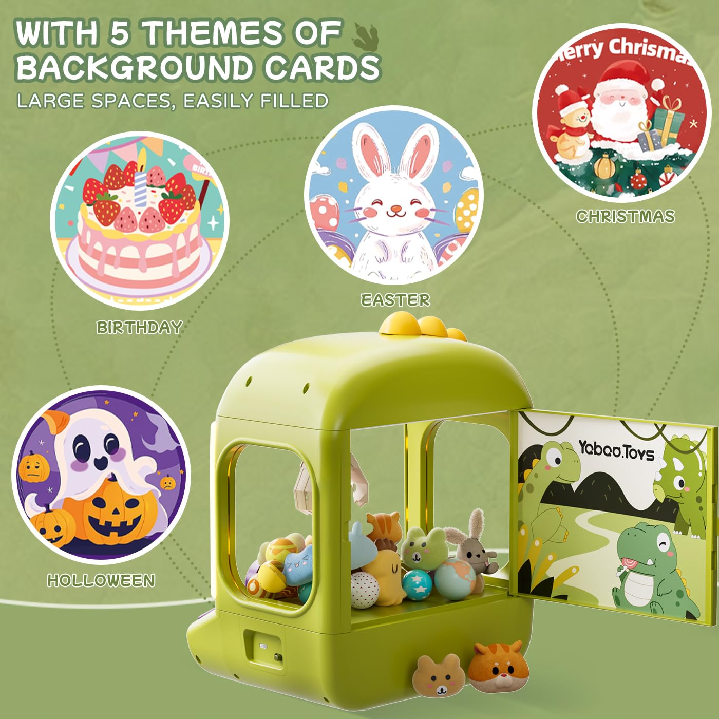 64 PCS Large Claw Machine for Kids Bunny, Vending Machine Toys for Girls 5 6 7 8 Year Old, Candy and Prize Electronic Dispenser Game Ages 5-7 6-8, Birthday Gift for 3 4 5 6 Year Old DD1210