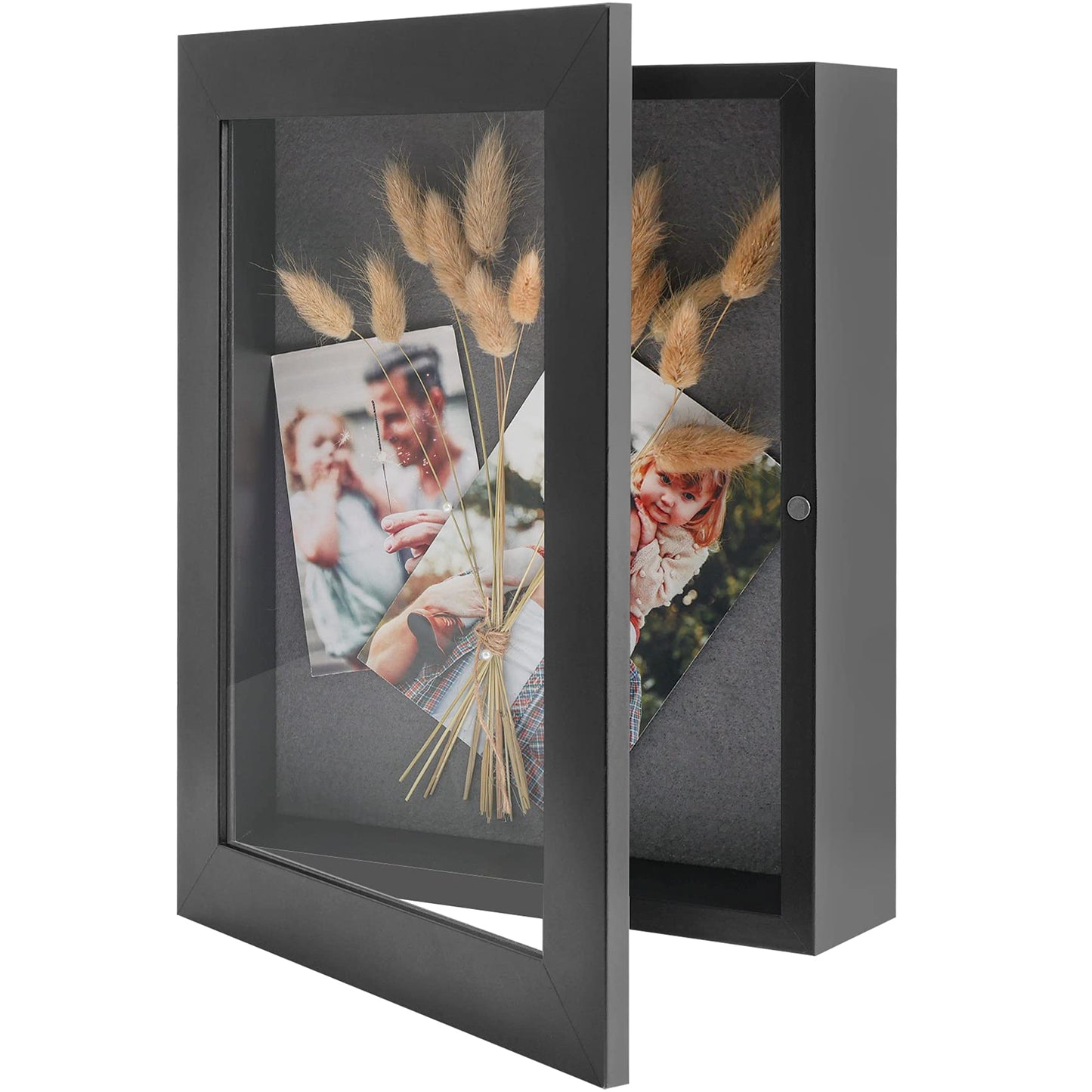 Golden State Art 11x14 Shadow Box Frame Display Case - 2 inch Depth Great for Collages, Collections, Mementos, 6 Pins Included (White, 1 Pack) BST326H