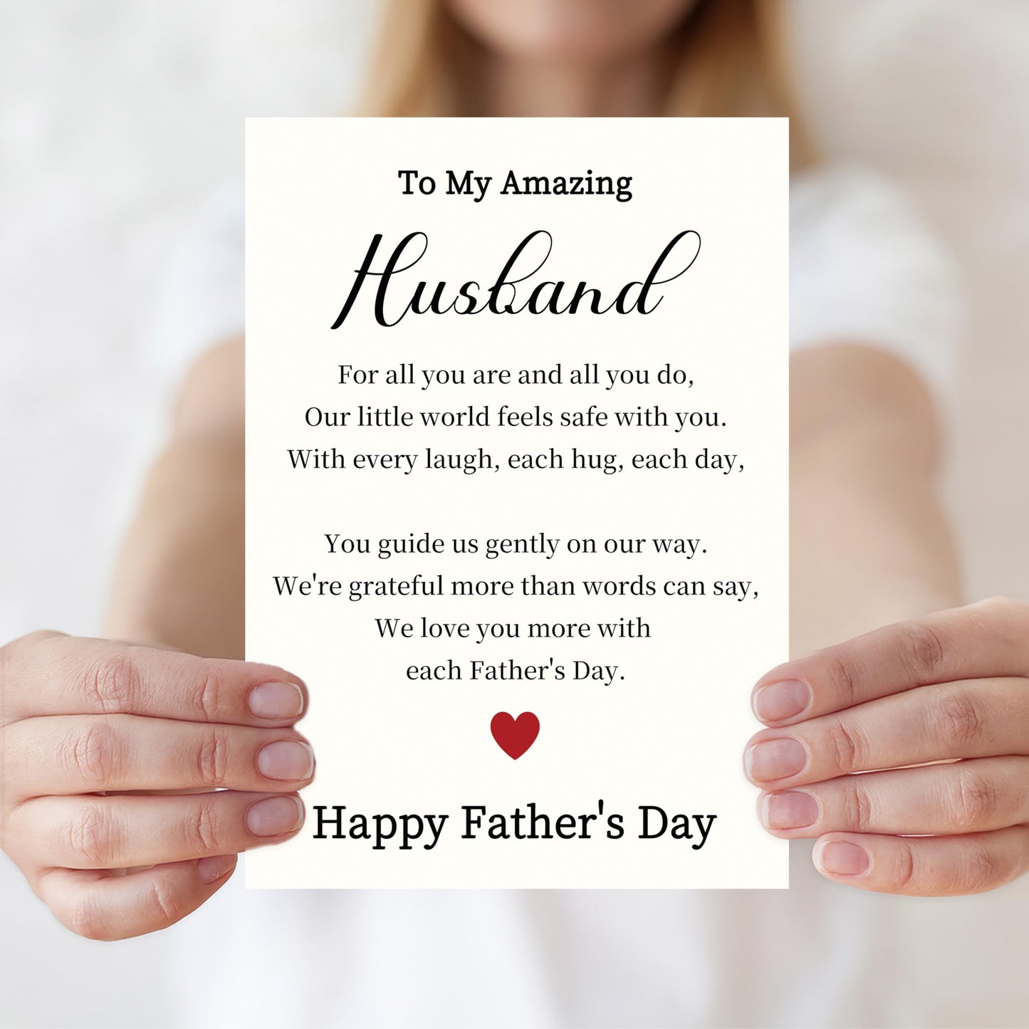 Fathers Day Card Gifts for Husband,Fathers Day Card Gifts from Wife,Happy Father's Day Cards Decorations Gifts For Husband,Heartfelt Appreciation Gift from Wife BST220
