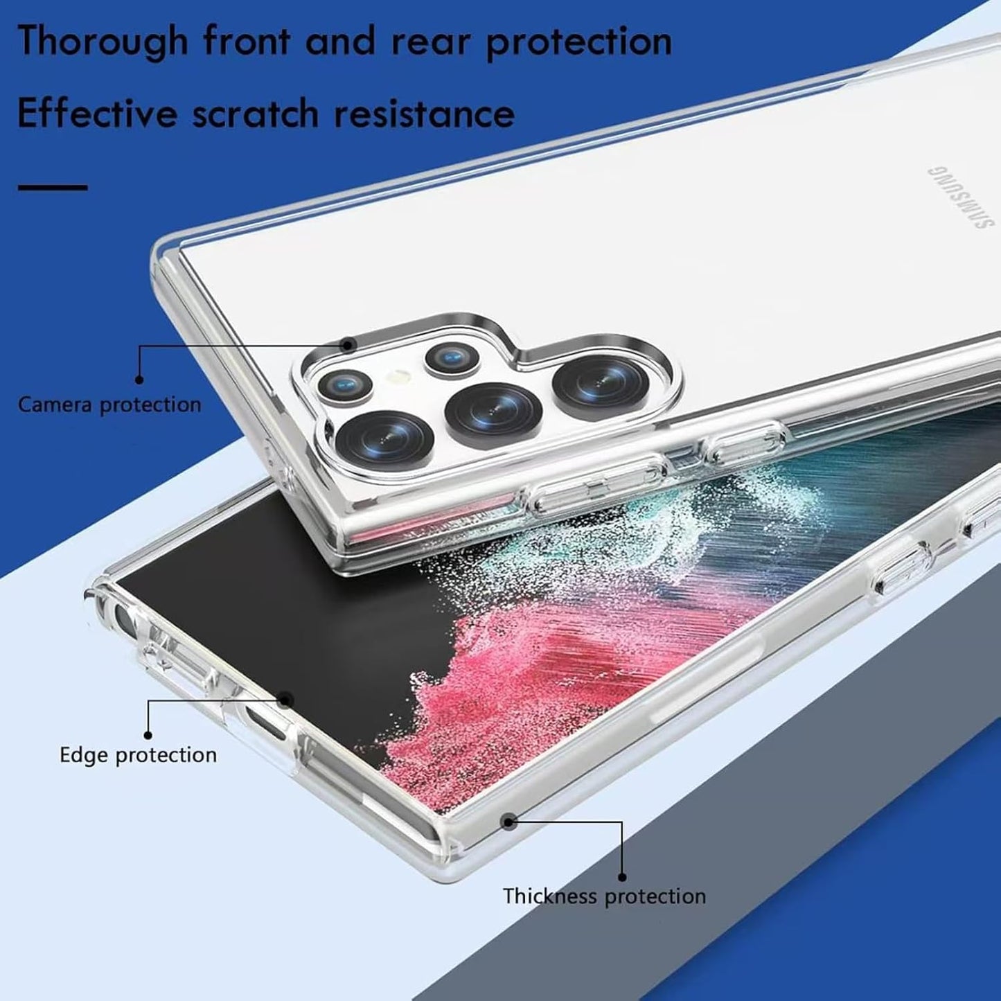 for Galaxy S26 Ultra Bumper Case Clear, No Back Design Anti-Yellowing TPU Backless Frame with Camera Cover Protection Slim Thin Lightweight for Samsung Galaxy S26 Ultra (2026) WN420