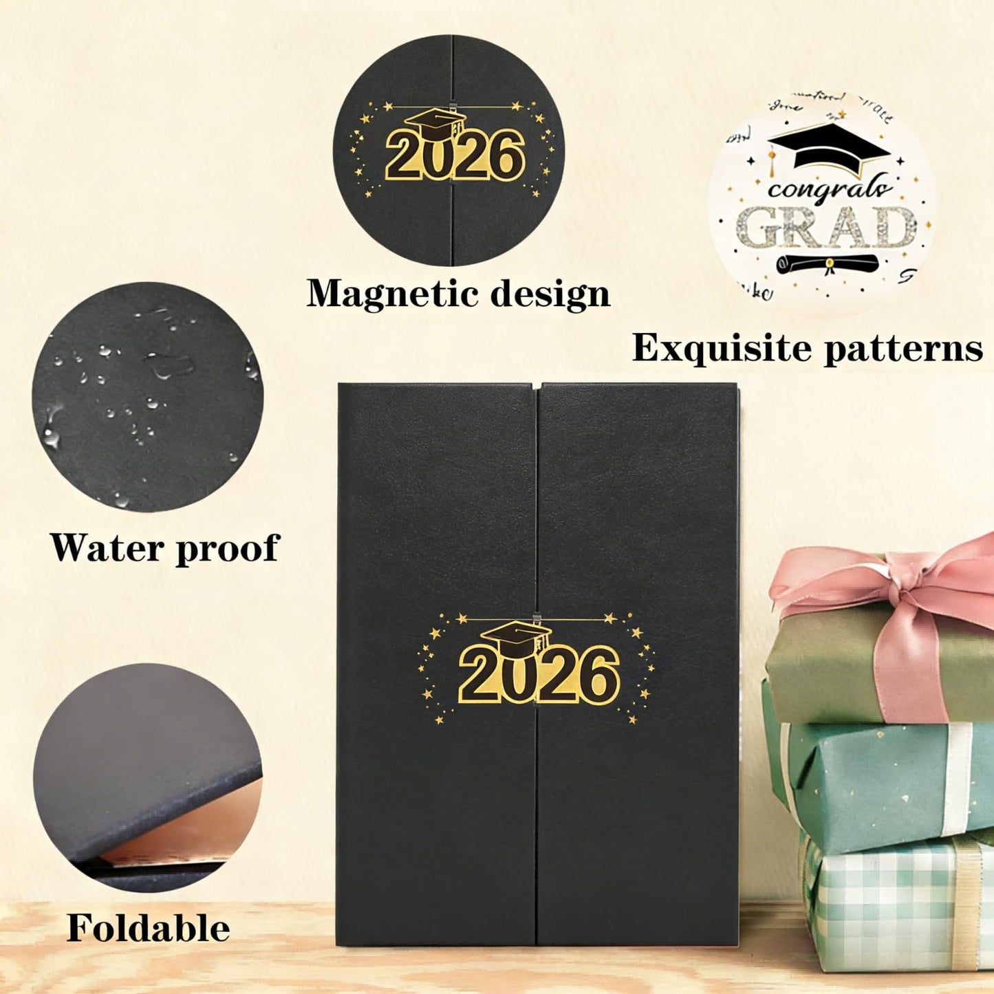 SIHPTO Graduation Guest Book 2026 College Graduation Party Decorations,Red Graduation Signature Book,Class of 2026 Congrats Grad Guest Book Alternative, Graduation Gifts for Her Him BST326L