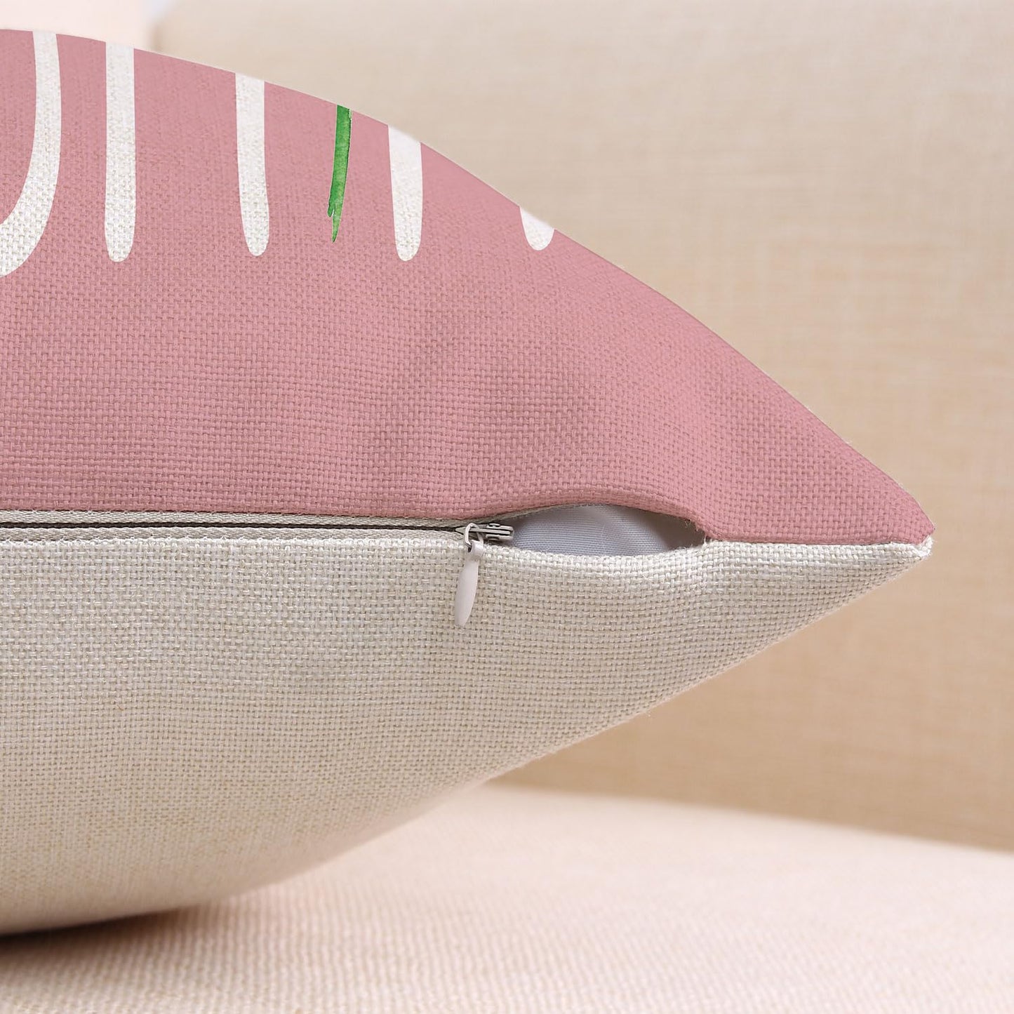 Spring Easter Pillow Covers 18x18 Set of 2 Rabbit Bunny Carrot Truck Spring Flowers Decorative Throw Pillow Covers for Home Office Sofa Bed Couch BST326L