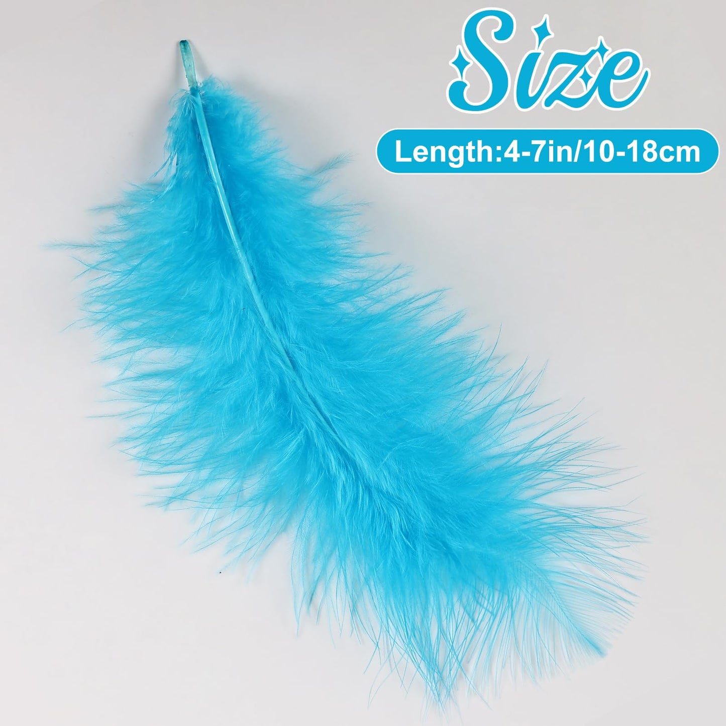 Fluffy Turkey Marabou Feathers 100pcs for Craft Dream Catcher Decoration - 4-7Inches Natural Feathers (Green) BST220