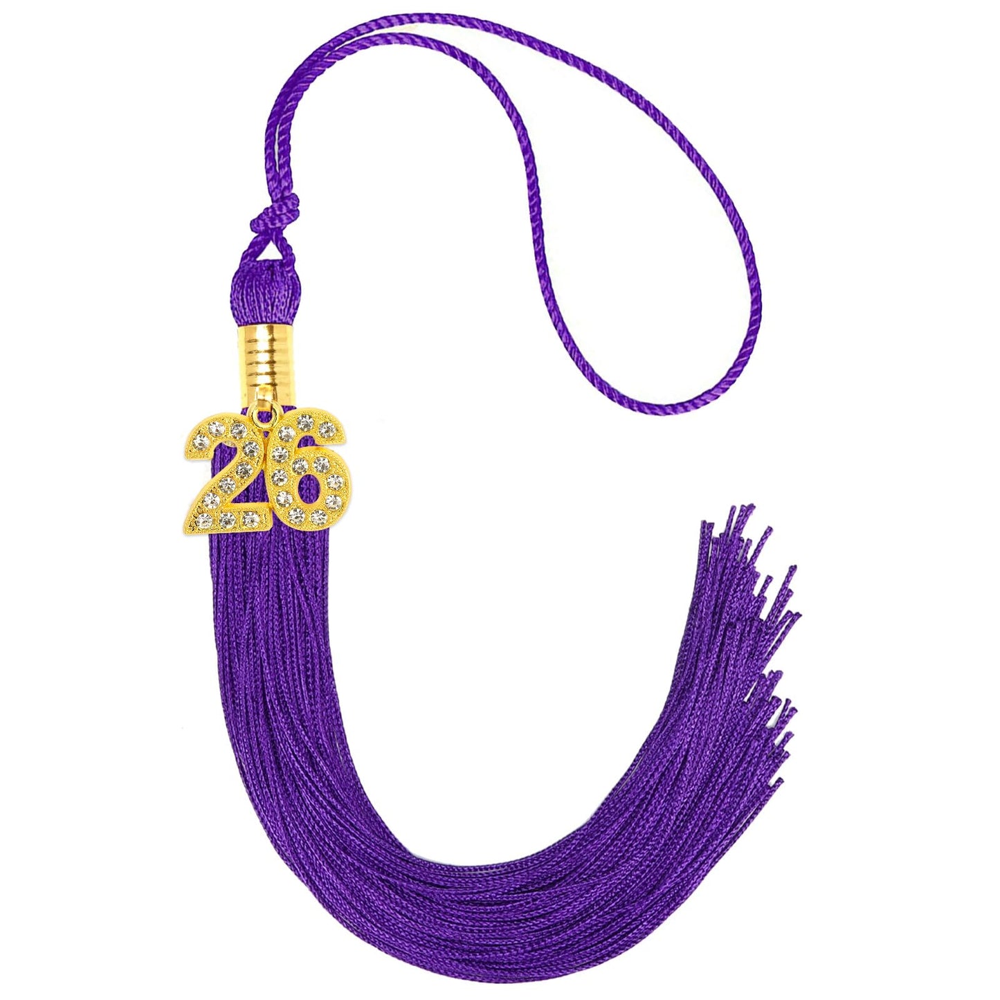 JULMELON 2026 Graduation Tassel, 2026 Graduation Cap Tassel with Bling Charm for 2026 Graduate Hat Ceremonies Accessories (Black) BST220