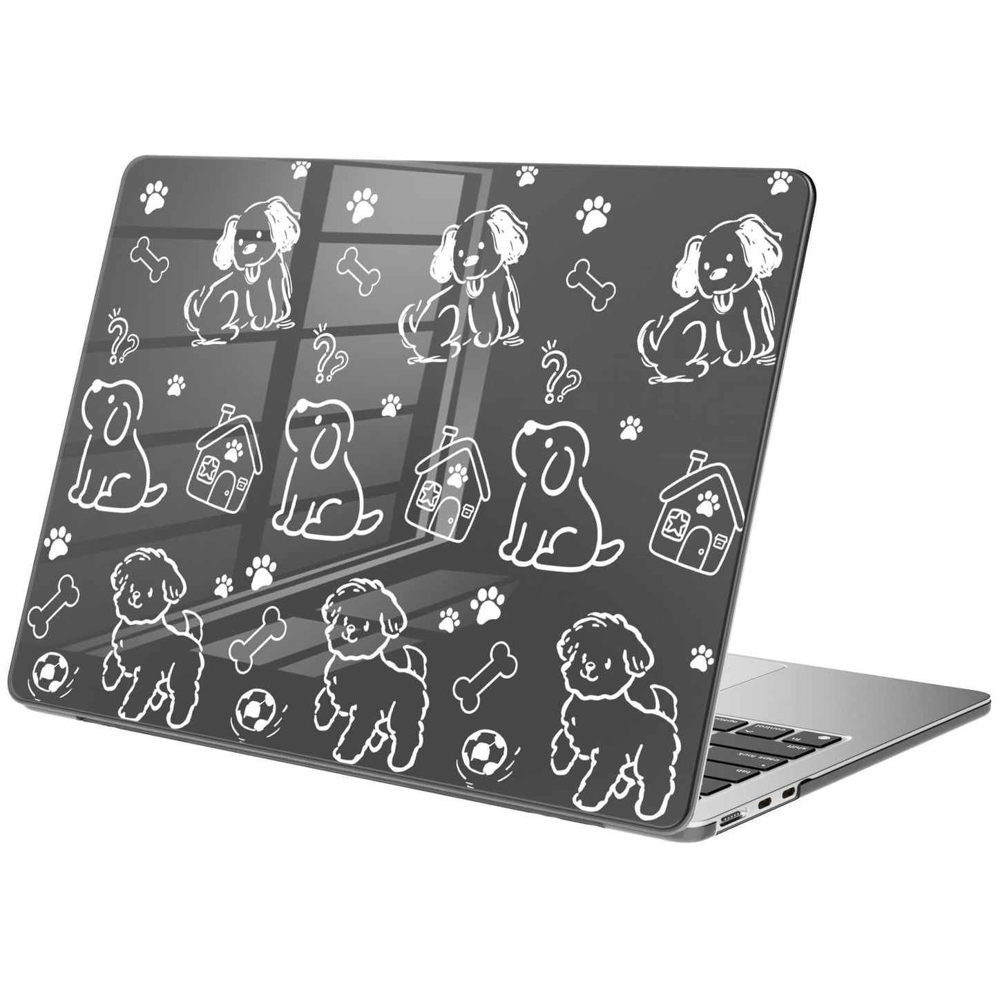 Compatible with MacBook Air 15 inch Case M5 M4 M3 M2 2026-2023 Release A3448 A3241 A3114 A2941, Cute White Polka Dot Protective Hard Shell Clear Black Cover for Mac Air 15.3 inch WN420
