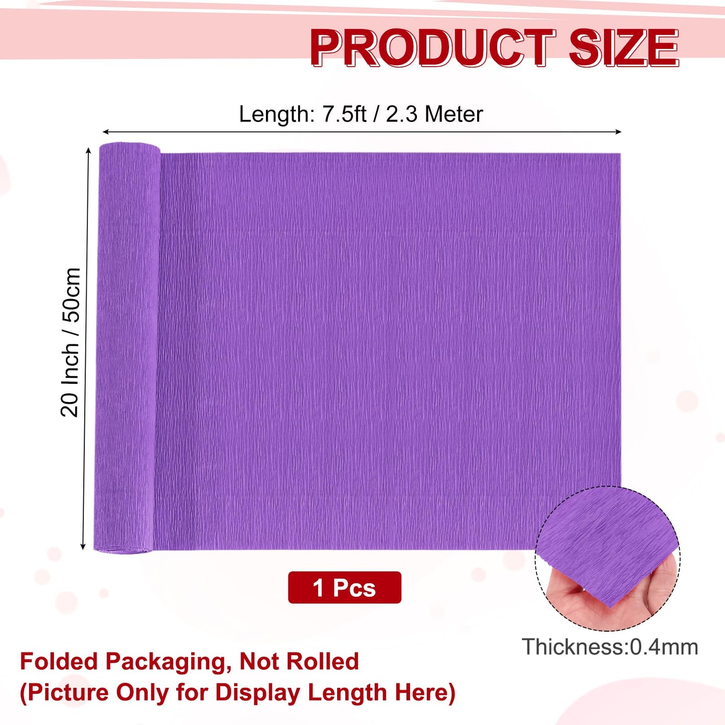 MECCANIXITY Crepe Paper Roll 7.5ft Long 20 Inch Wide for Wedding Ceremony Various Large Festivals Decoration, Light Champagne BST326L