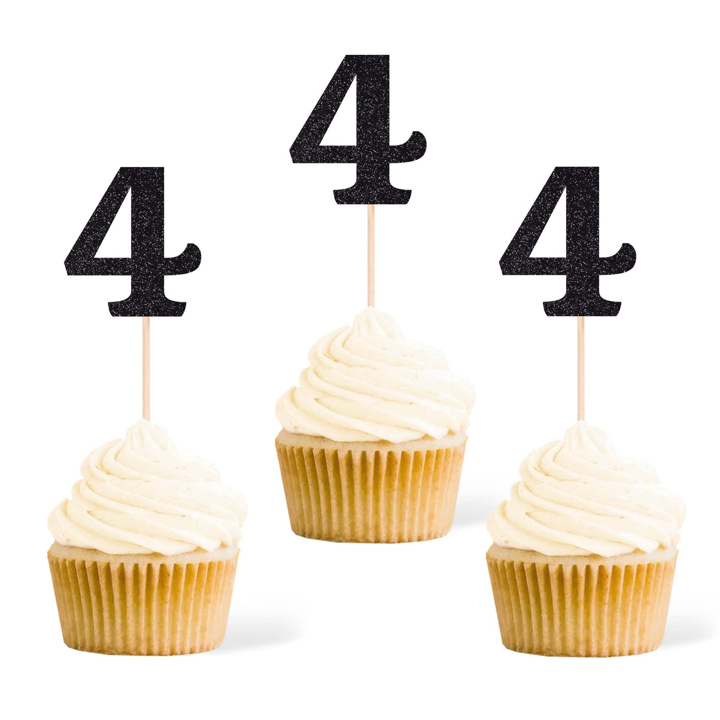 Gexolenu 24 PCS Rose Gold Double-sided 3rd Birthday Cupcake Toppers, Glitter Age THREE Cake Picks Decor, Third Happy Birthday Party Decorations Baby Shower Anniversary Party Supplies BST220
