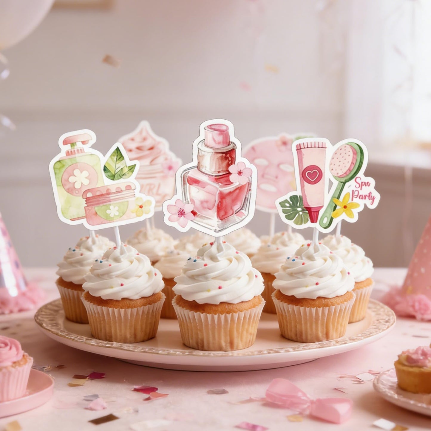 Baseball Birthday Party Decorotions - 24 PCS Ice Cream Drip Baseball Theme Cupcake Toppers, Boys Girls Sports Birthday Party Decorotions Supplies BST326L
