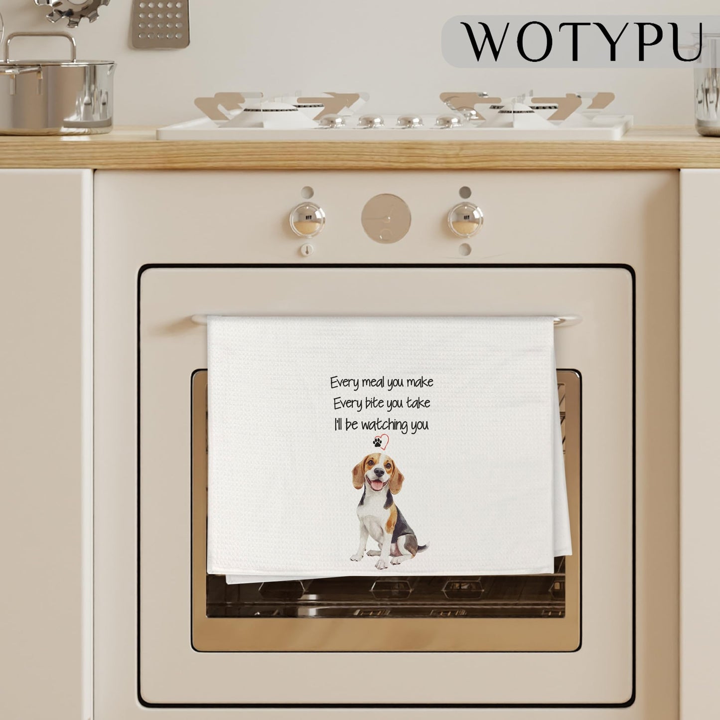 Beagle Gift Kitchen Towels, Beagle Lover Gifts Dish Tea Towel for Kitchen Decor, Funny Western Dog Hand Towels for Bathroom Decor, 16x24 Inch BST326L