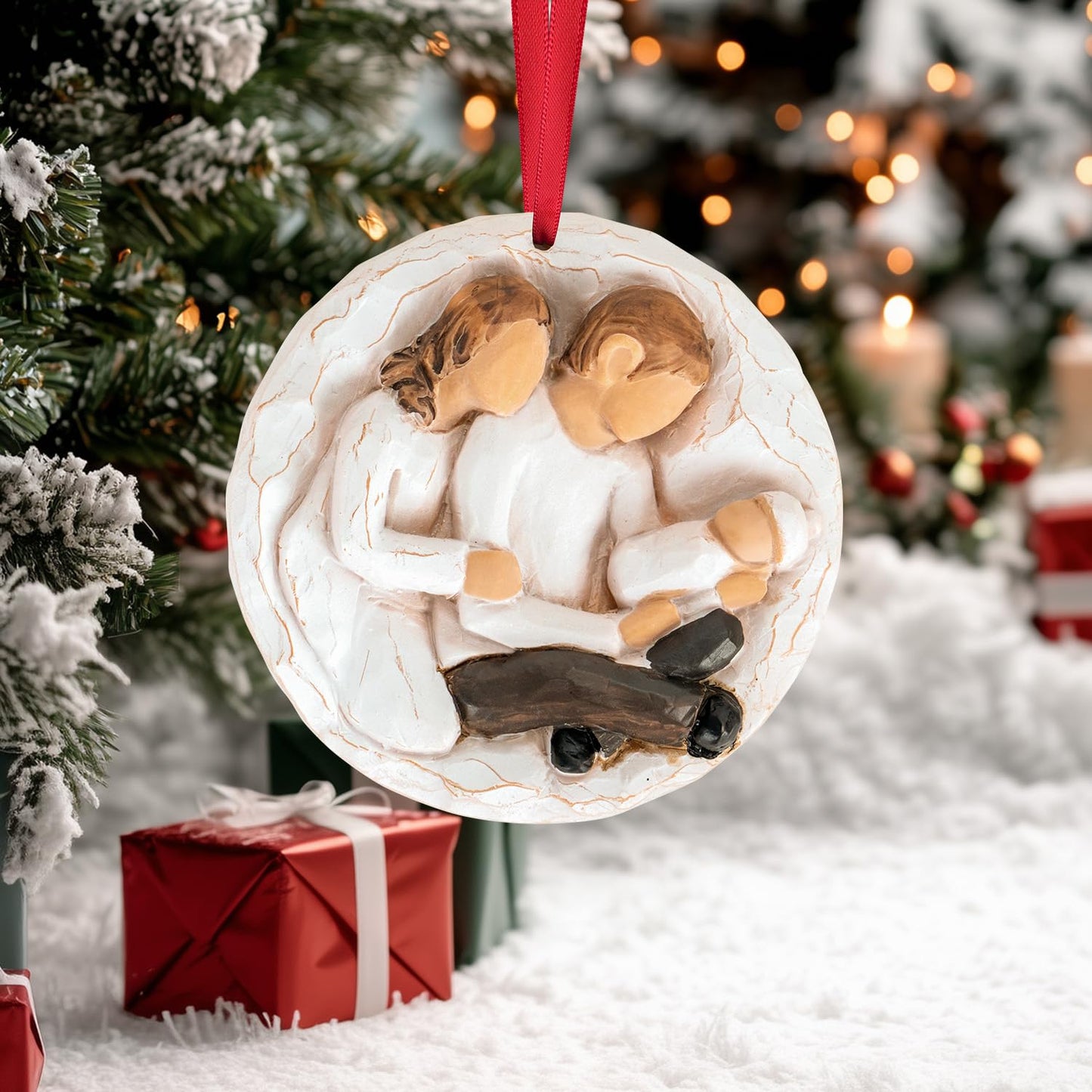3D Christmas Ornament 2026 Wedding Gifts for Couple - Romantic Our First Christmas Married Engaged Ornament Bridal Shower Gift - Just Married Ornaments for Xmas Tree, Mr and Mrs Gifts for Newlyweds BST326H