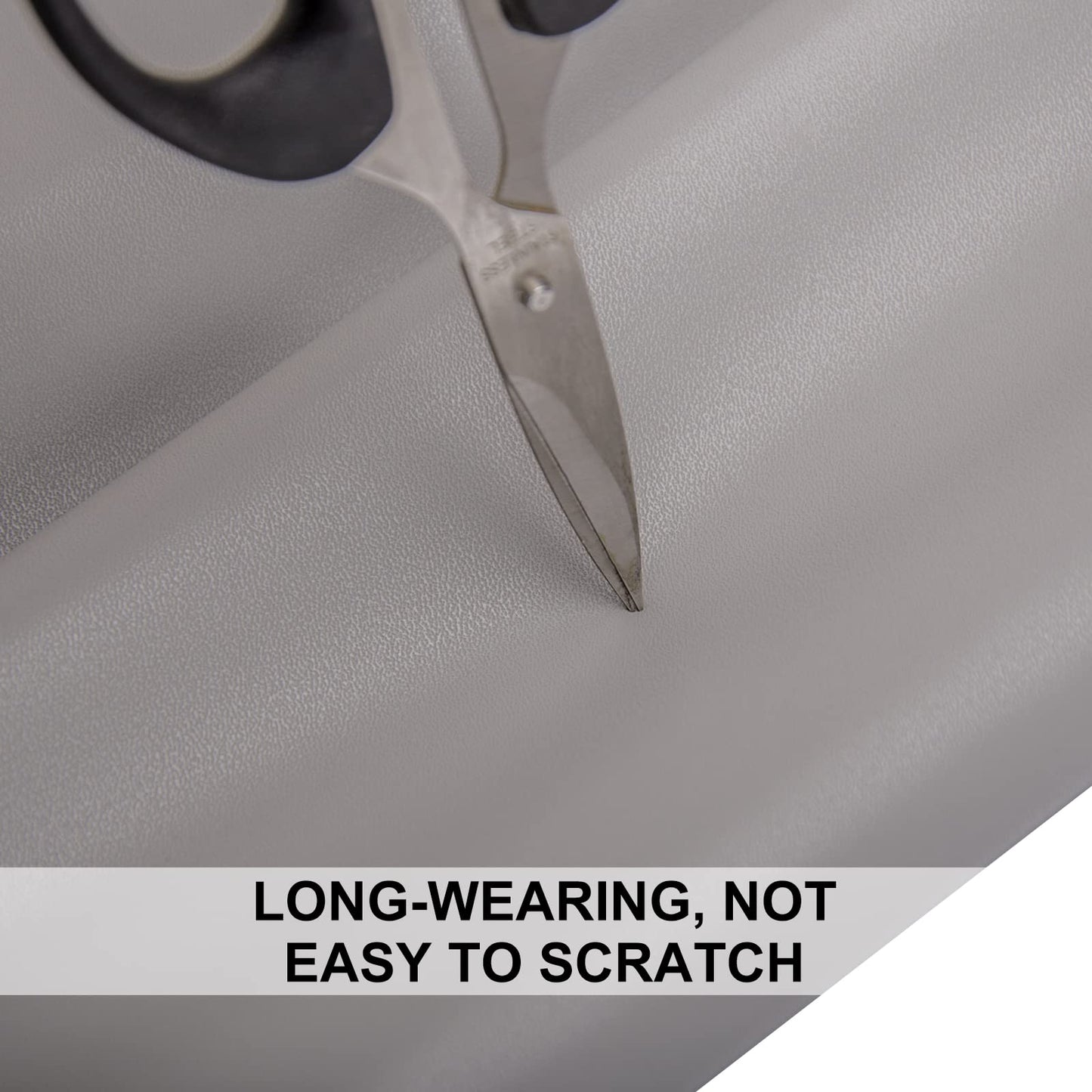 PU Fabric Material 1 Yard 54" x 36" Faux Synthetic Leather Sheets 1.2mm Thick Perfect for Upholstery, DIY Crafts, Hat Making, Hair Crafts Making, Sewing, Shoe Making (Gray) BST220