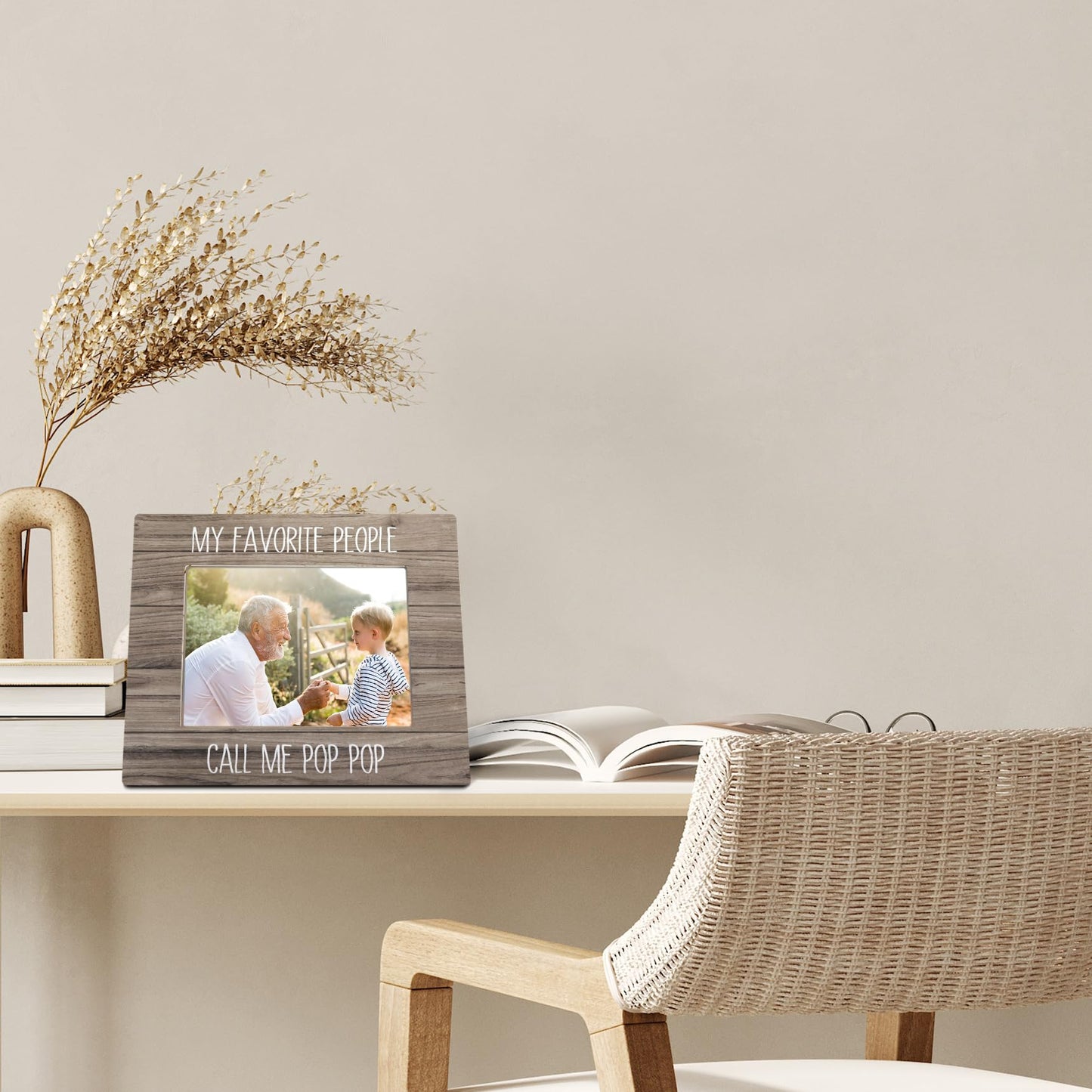 Poppy Picture Frame 8x10, Grandpa Picture Frames, Grandpa Gifts from Grandkids, Gifts for Poppy Fathers Day from Grandson Granddaughter, My Favorite People Call Me Poppy Photo Frame 5X7 BST326L