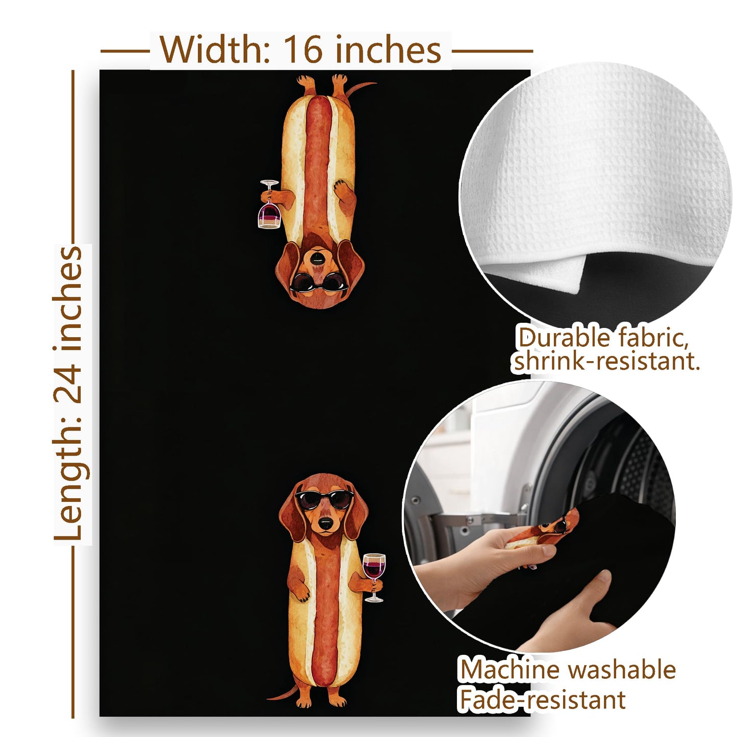 Funny Cat Gifts Kitchen Towels, Cute Cat with Knife and Fork Microfiber Dish Tea Towel for Kitchen Decor, Funny Cats Cooking Decor, is It Dinner Time Yet, 16x24 Inch BST220