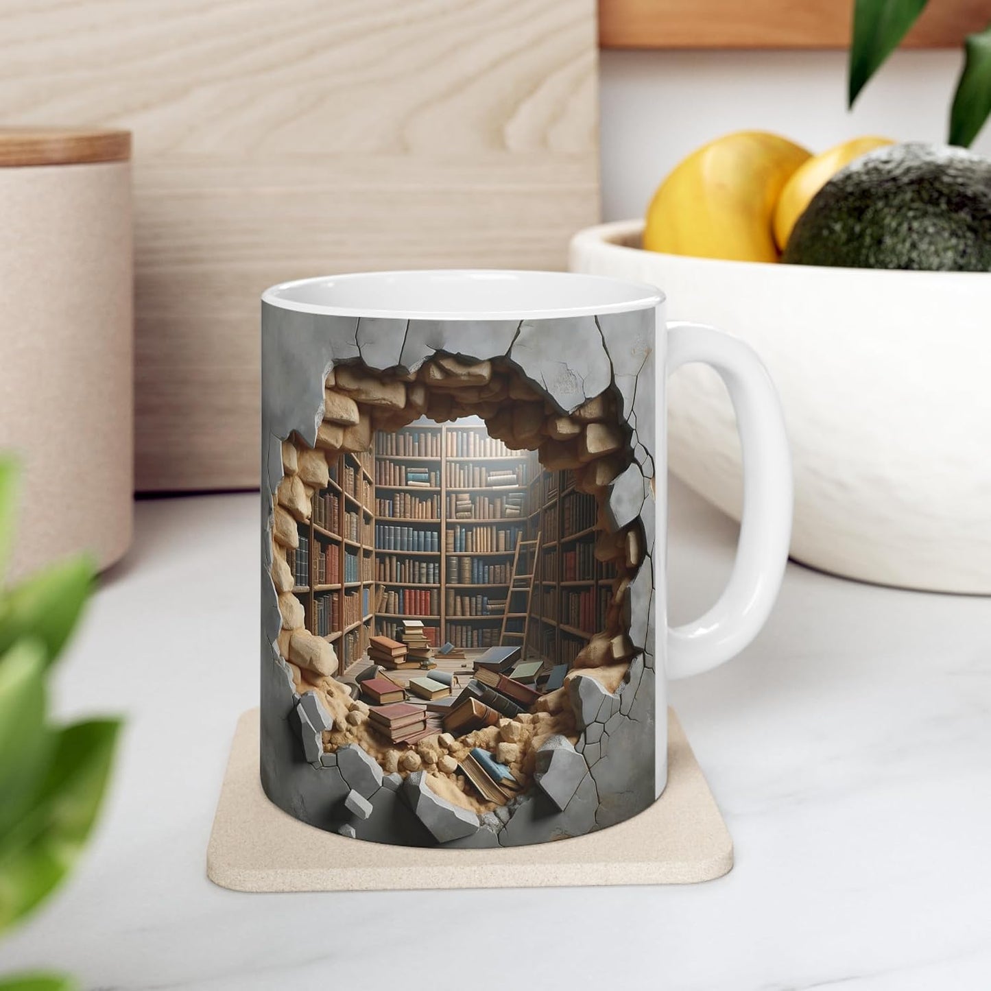 Library Bookshelf Mugs Bookish Gifts For Books Lovers Gifts For Book Lovers Women Bookshelf Coffee Mugs - Library Coffee Mug Gift Ideas Bookworm Gift For Reader, Writer (White Mug 11 Oz) BST326H