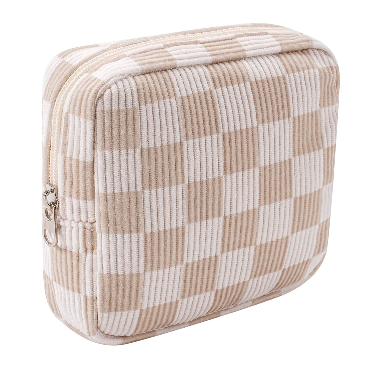 uekeboag Cute Small Corduroy Zipper Makeup Bag, Mini Coquette Aesthetic Pouch with Bear Pattern for for Purse,Key Pocket Lipstick Bag Card Holder Data Cable Organizer (12Hot Pink) BST220