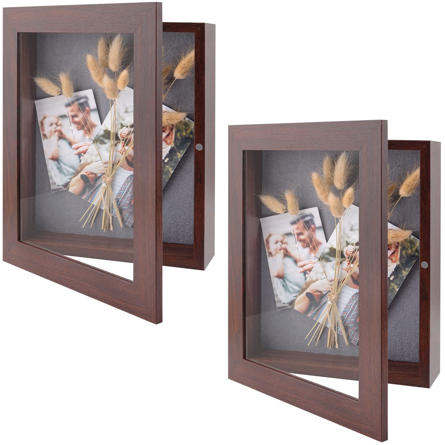 Golden State Art 11x14 Shadow Box Frame Display Case - 2 inch Depth Great for Collages, Collections, Mementos, 6 Pins Included (White, 1 Pack) BST326H