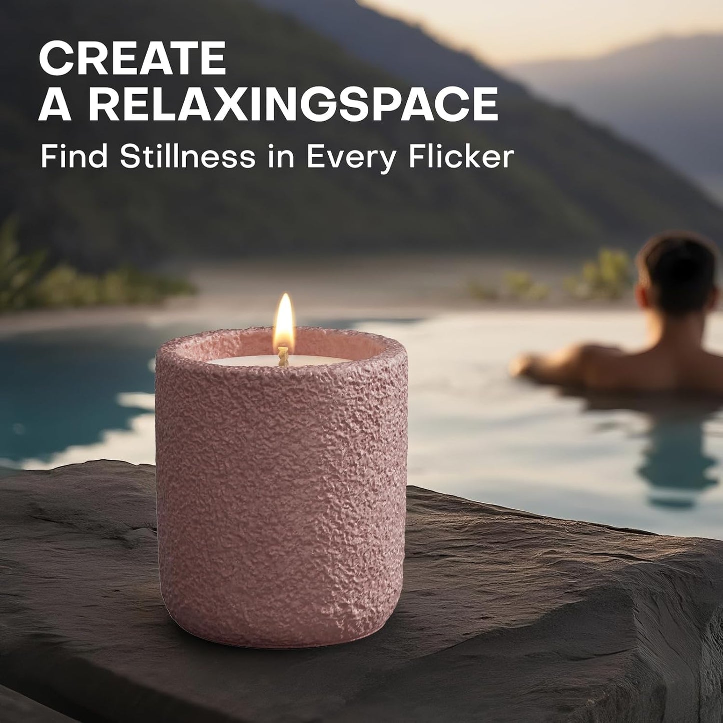Scented Candles for Home, Natural Soy Wax Candle Gift, Non-Toxic Cement Jar Candles, Luxury Aromatherapy for Stress Relief, Gifts for Women and Men, Highly Scented, Lily Veil BST202
