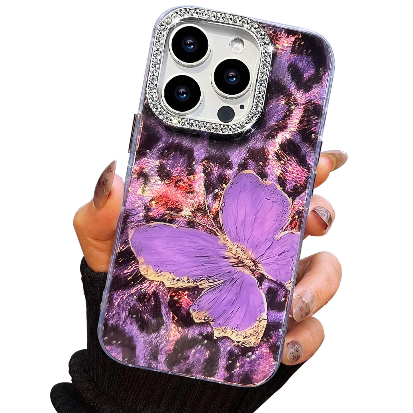 I-MGAE-IN-AR Compact Case for iPhone 16 Holographic Cloud Design,Cute Trendy Soft Slim TPU Shockproof Protective Phone Cases Cover for Women Girls Aesthetic Glitter WN420