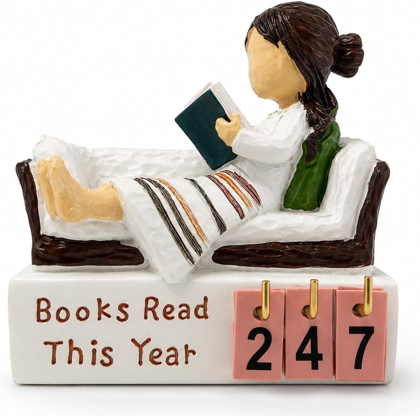 Books Read This Year Counter, Book Lovers Gifts for Women Readers, Bookish Gifts for Bookworms, Reading Tracker with Number Tiles, Bookshelf Decor, Book Accessories for Reading Lovers BST202