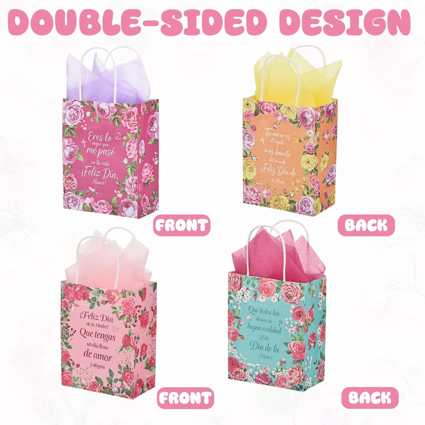 24 Pcs Paper Gift Bags with Handle Party Favor Treat Bags for Birthday Party Supplies WN420