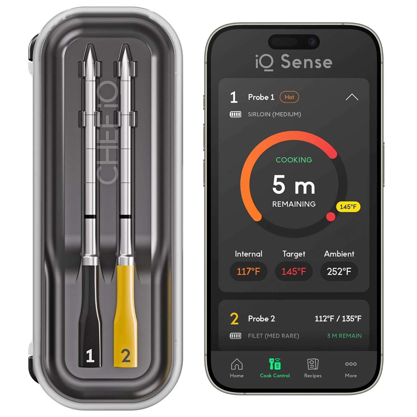 CHEF iQ Sense | Smart Wireless Meat Thermometer 2 Probes 73
