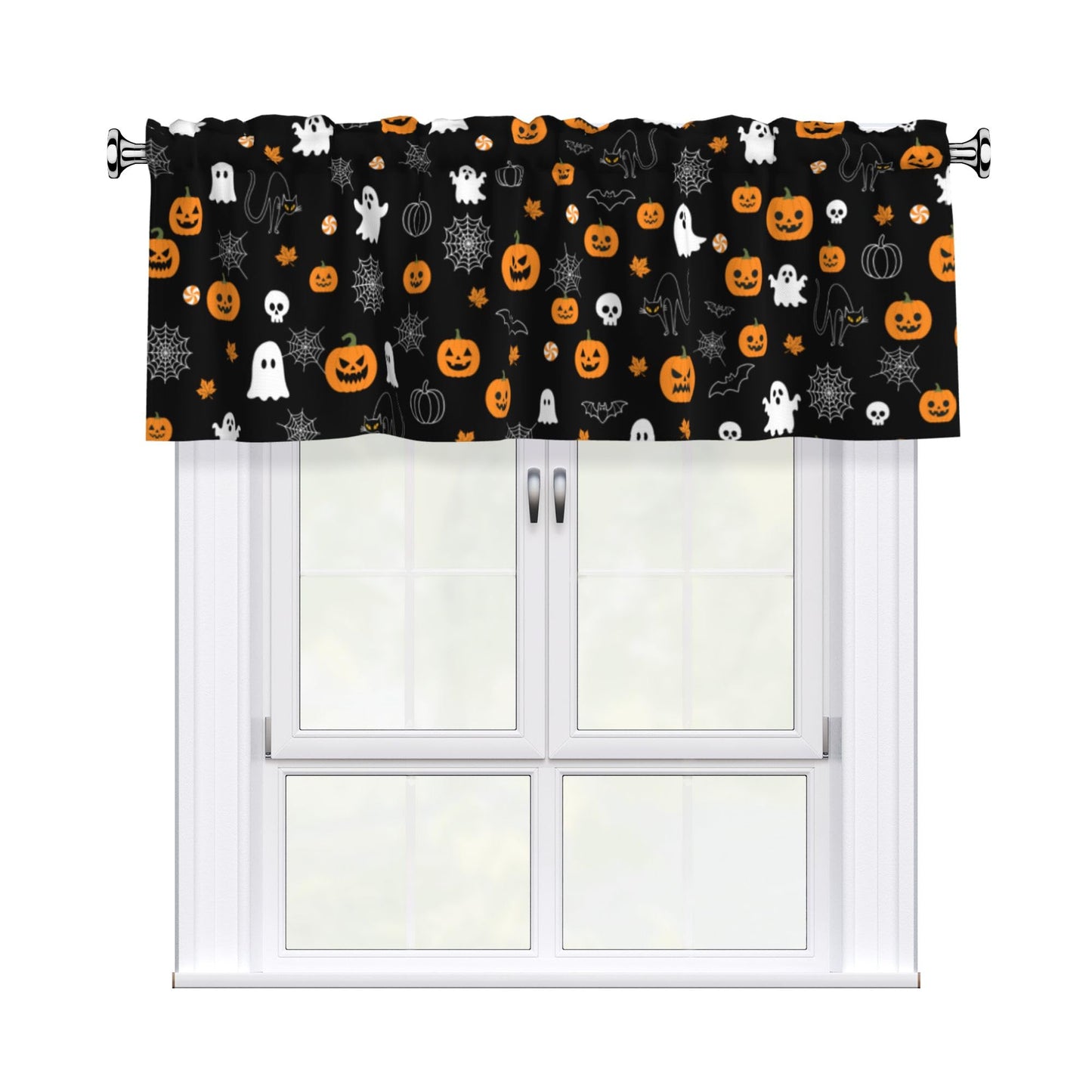Easter Valances for Windows - Pink Spring Cafe Curtains Floral Bunny Short Curtains for Living Room Bathroom Bedroom Basement BST202