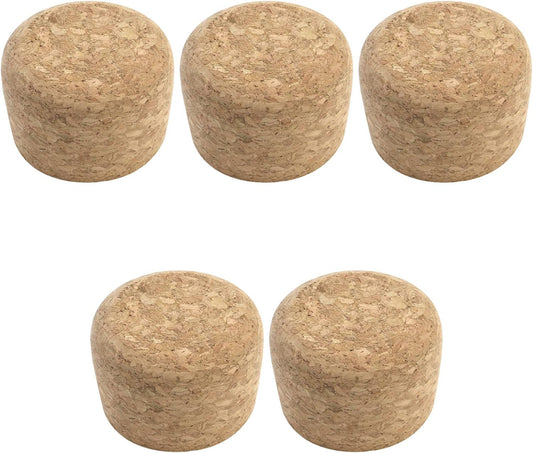 Wooden Cork Plugs,Corks Stoppers Soft Wood Wine Bottle Replacement Corks(2x1.85x1.38 Inch,5 PCS) BST326L
