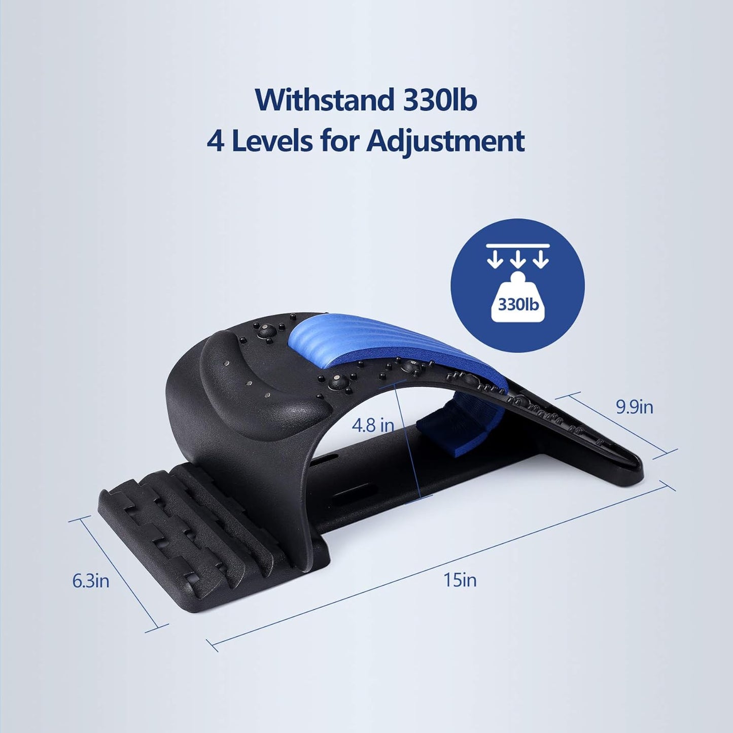 RESTCLOUD Neck Stretcher for Neck Pain Relief, Upper Back and Shoulder Relaxer for Muscle Relax and Spine Alignment, Cervical Traction Device Adjustable 4 Level