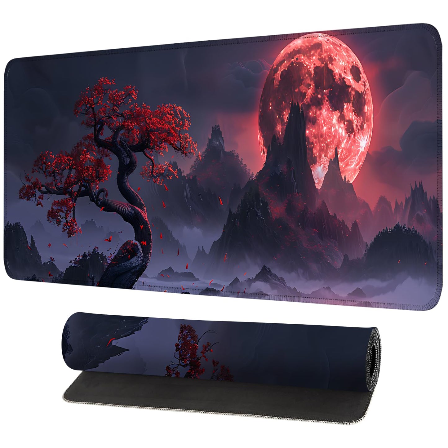 Mouse Pad Gaming Mousepad 31.5 x 11.8in Large Mouse Pad for Keyboard and Mouse with Anti-Slip Rubber Base, Keyboard Pad XL Mouse Mat for Home and Office,Snowy Forest WN420