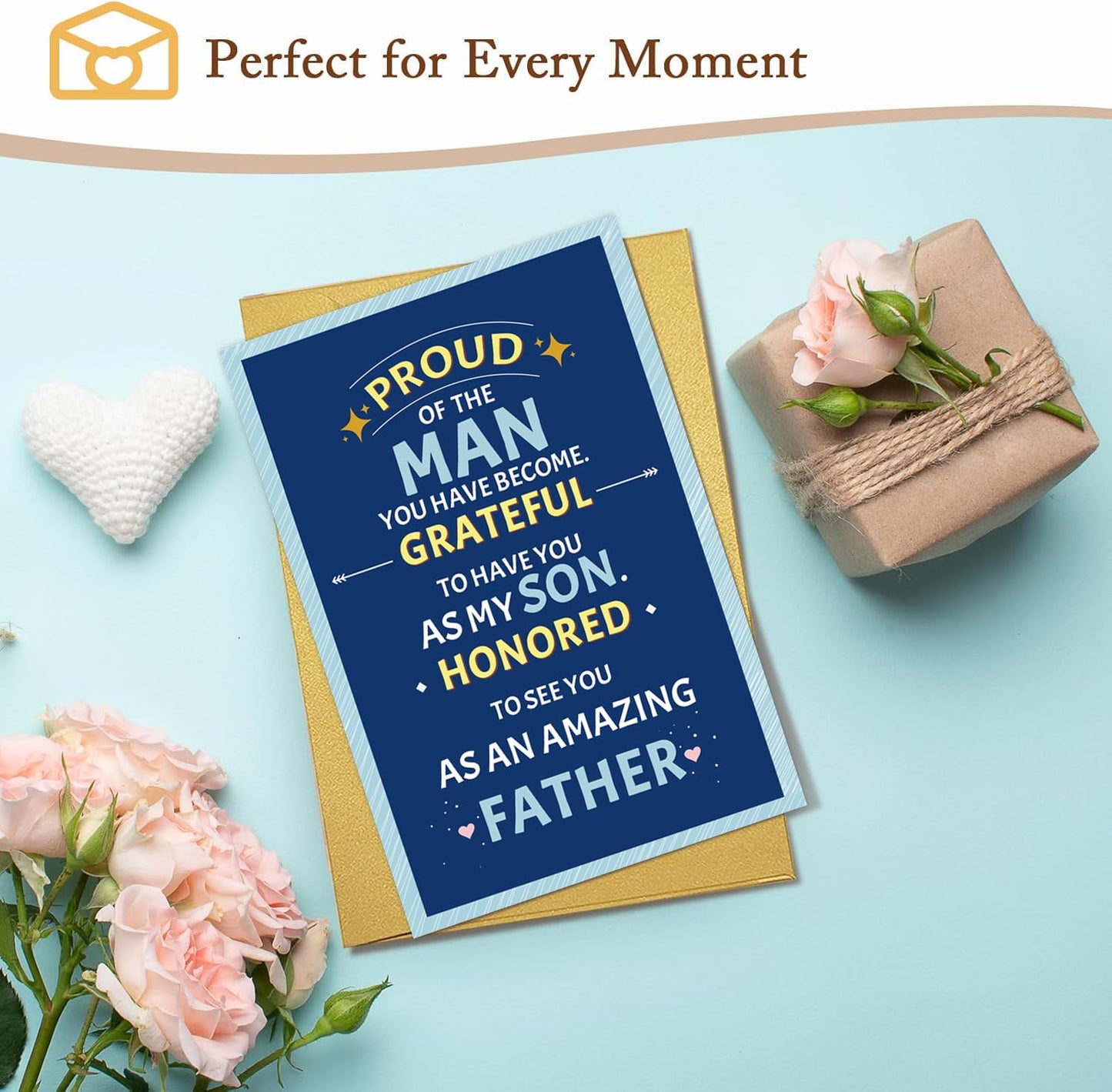 Funny Fathers Day Card for Dad Daddy Bonus Dad, Cute Cards for Fathers Day, Father's Day Cards from Son Daughter, Father's Day Cards Gift For Men Him BST202