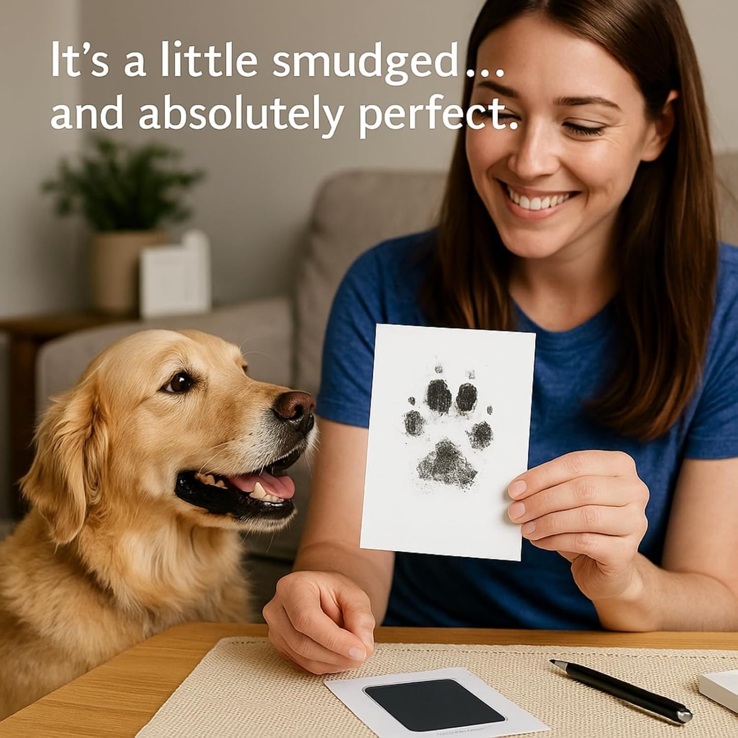 Paw Print Kit for Dogs, Inkless Clean Touch 3.1×4.9 in, Paw Print Kit for Dogs and Cats, Mess-Free for Puppies Kittens Pet Memorial WN420