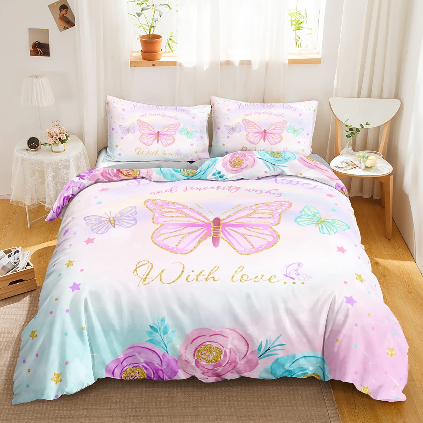 CVHOUSE Deer Hunting Duvet Cover Full Size,American Flag Bedding Set,Deer Theme Comforter for Boys Kids Teens,1 2 Pillowcases 3 Piece Full 79'x89' BST220