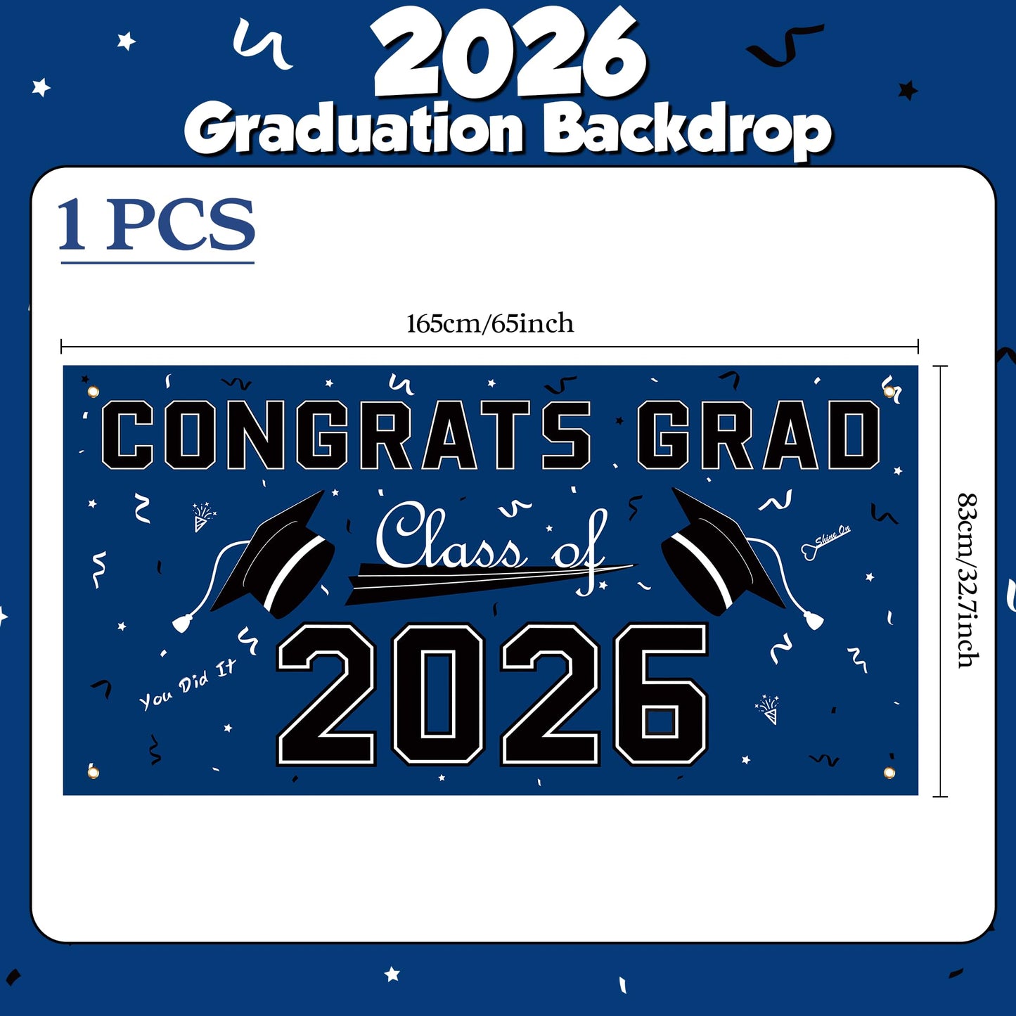 Graduation Decorations 2026 2027 - Red Polyester Graduation Backdrop - Graduation Party Decorations - Congrats Grad Banner - Graduation Decorations Class of 2026,Graduation Party Favors Supplies Yard Sign WN420