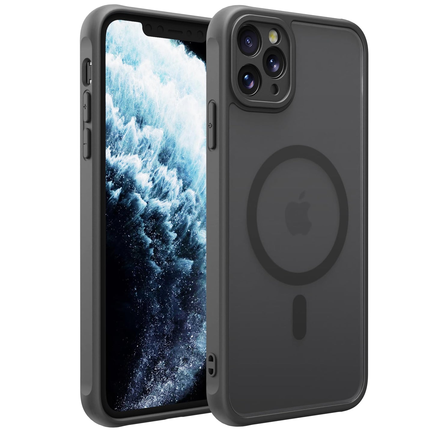 Magnetic for iPhone 17 Air Phone Case, [Compatible with MagSafe], Screen Protector X1, [Military Grade Drop Protection],Matte Finish,Slim,Shockproof,Protective (Black, iPhone 17 AIR) WN420